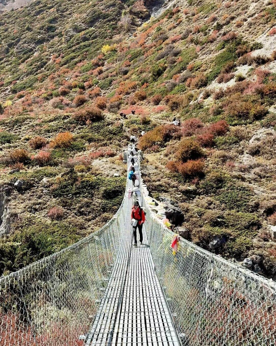 イ・シヨンのインスタグラム：「🚶🏻‍♀️🚶🏻‍♂️🚶🏻 걷고...걷고....걷고... . . 너무 아름다운 13일 히말라야🏔️❤️ #annapurnacircuit」