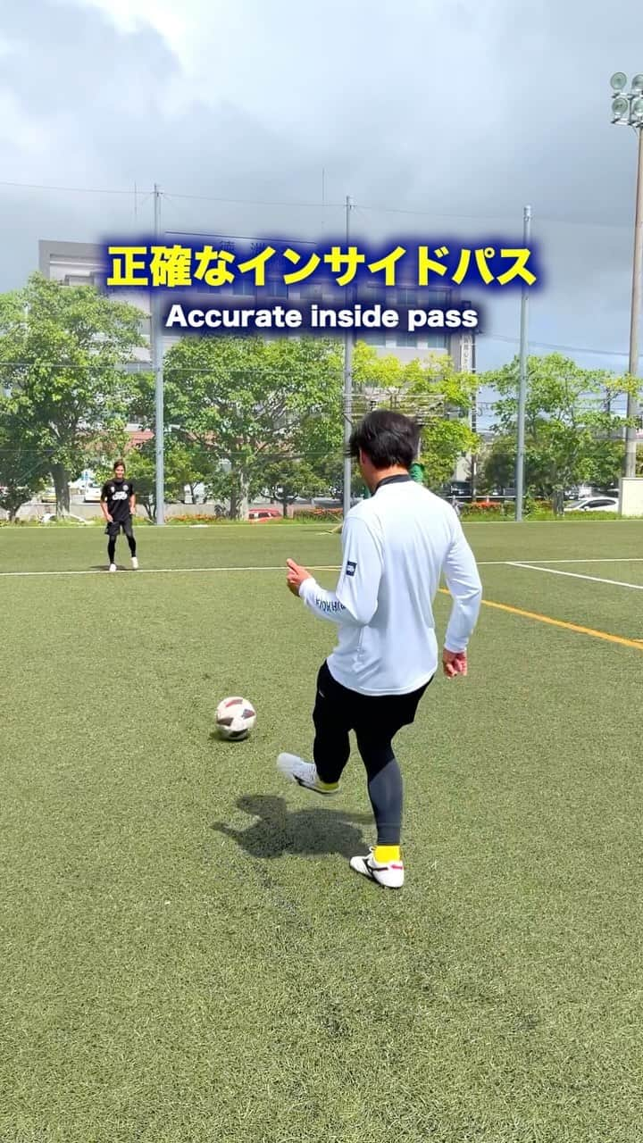 上里一将のインスタグラム：「正確なインサイドパス Accurate inside pass ⚽️  @kazumasa_uesato20」