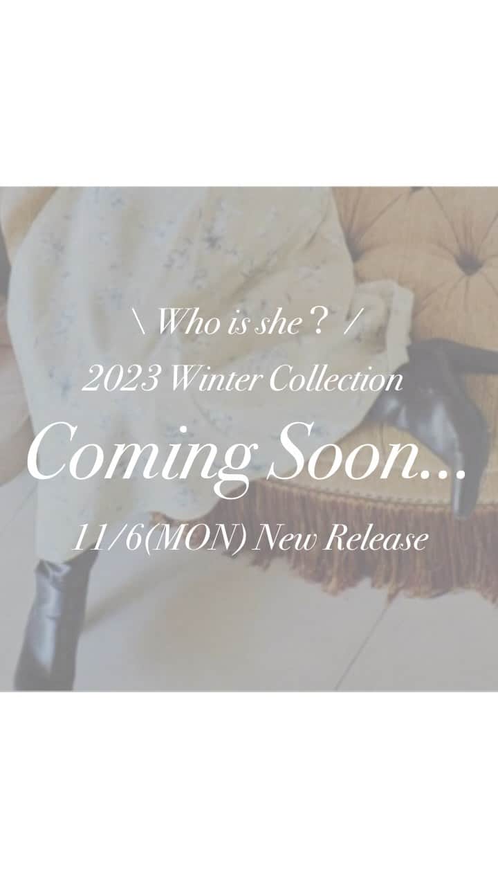 And Coutureのインスタグラム：「2023 Winter Collection Coming Soon... 11/6(MON) New Release  "Who is she？" 今大人気のモデルさんが初めてAnd Coutureを着用してくださいました✨ WEBカタログやメイキング映像、嬉しい情報も続々とお届けいたしますのでお楽しみに🤭🩷  #andcouture  #アンドクチュール」