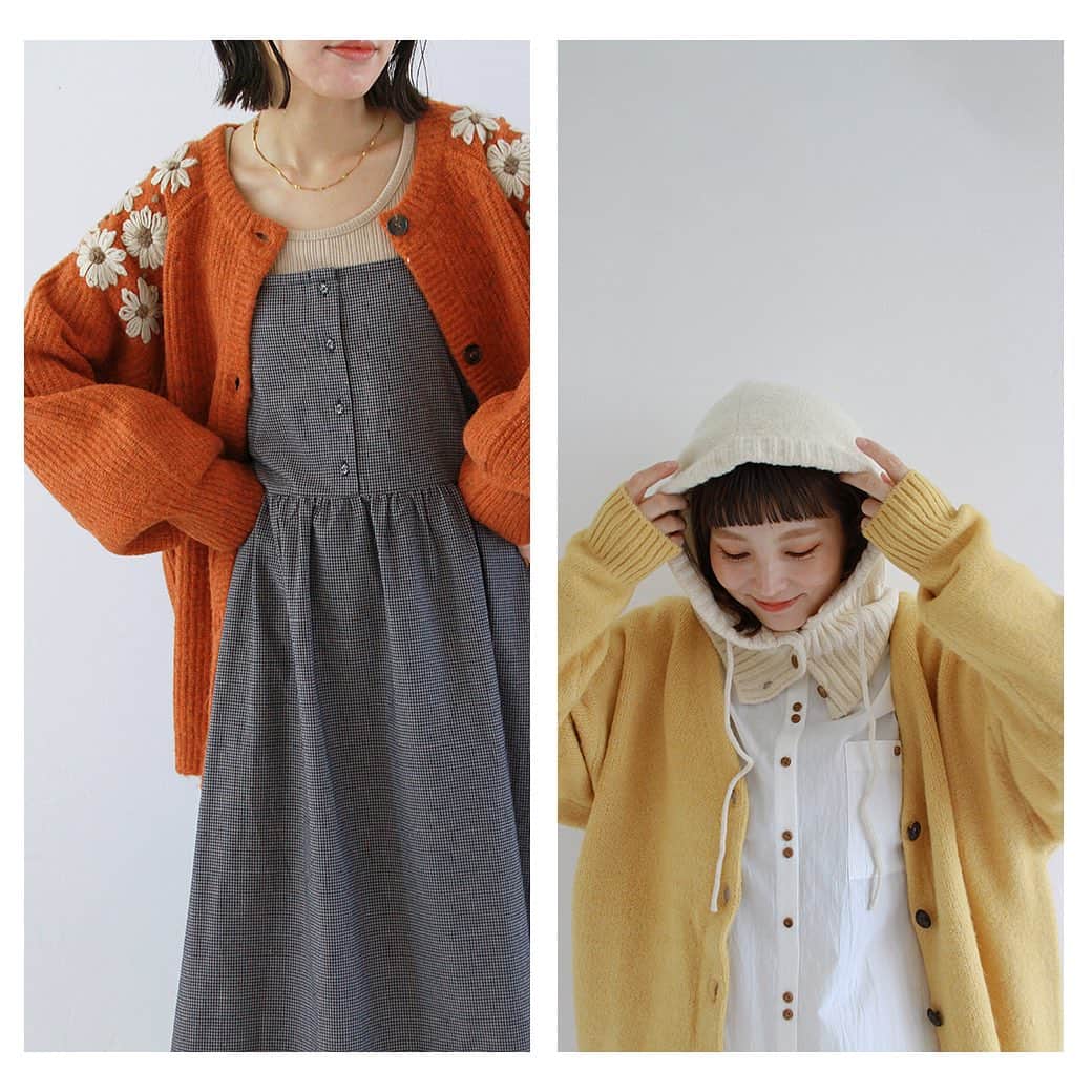 のインスタグラム：「⁡ ⁡ ⁡ ⁡ ⁡ ＼ 好評開催中！ ／ _KNIT FAIR🧶 ニット全品対象 1BUY10%OFF 2BUY20%OFF 11.2(thu) 18:00 ~ 11.13(mon) 12:59 ⁡ ⁡ -———PICK UP-——— ⁡ ✓ガーデンボリュームニットカーディガン ￥9,350(税込) ivory,orange ⁡ ✓オーバーソフトニットカーディガン ￥7,920(税込) blue,brown,yellow ⁡ ✓バラクラバニットフーディー ￥3,960(税込) beige,ivory ⁡ ————————— ⁡ ⁡ ⁡ #Crisp2023aw #crisp_style #Crisp #クリスプ #ニット #カーディガン #カラーニット #バラクラバ」