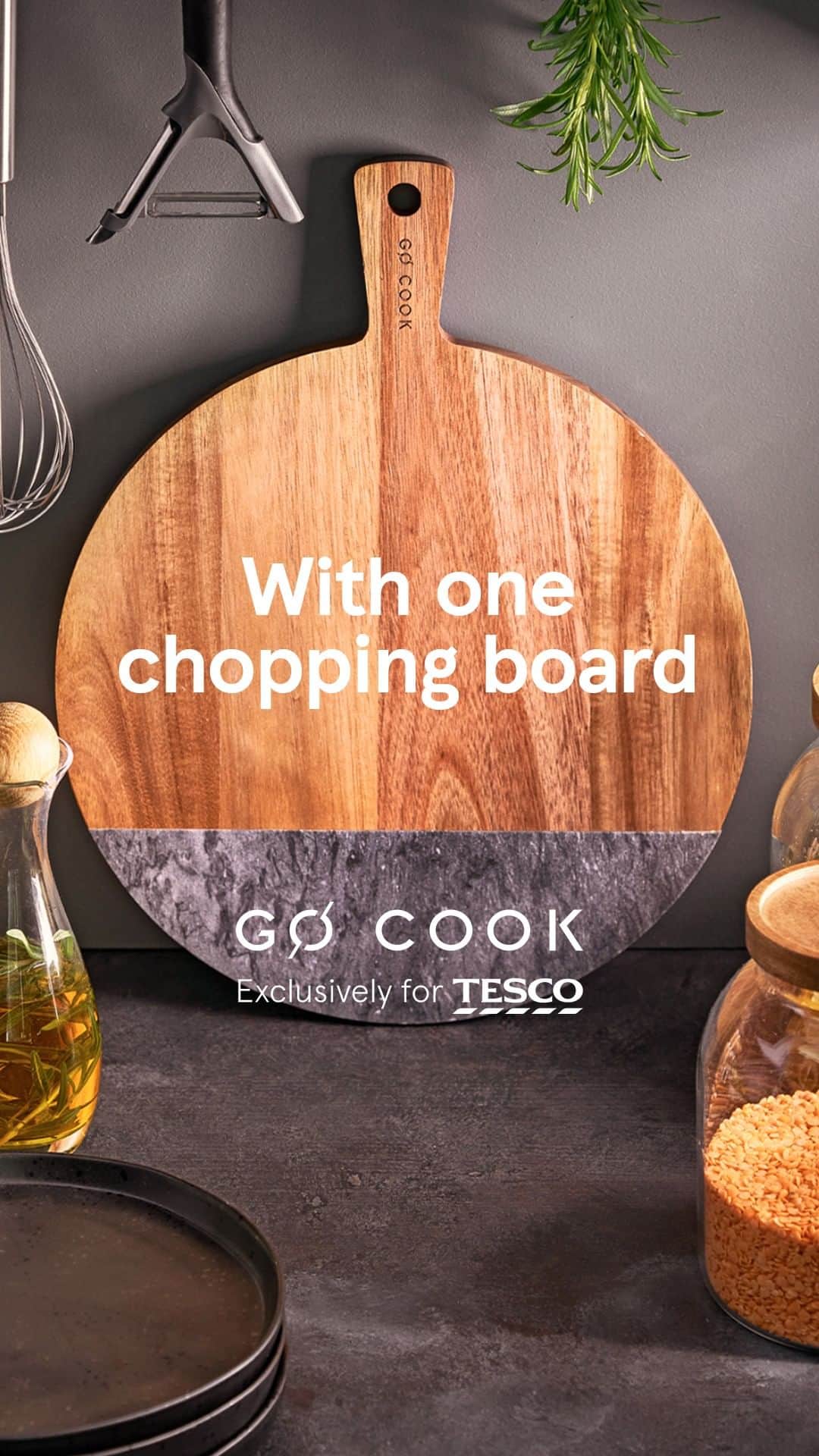 のインスタグラム：「Chop, slice, serve, repeat. This versatile paddle board does it all and works as a stylish centrepiece for your dining table. Head to the link in bio to shop the full Go Cook range.」