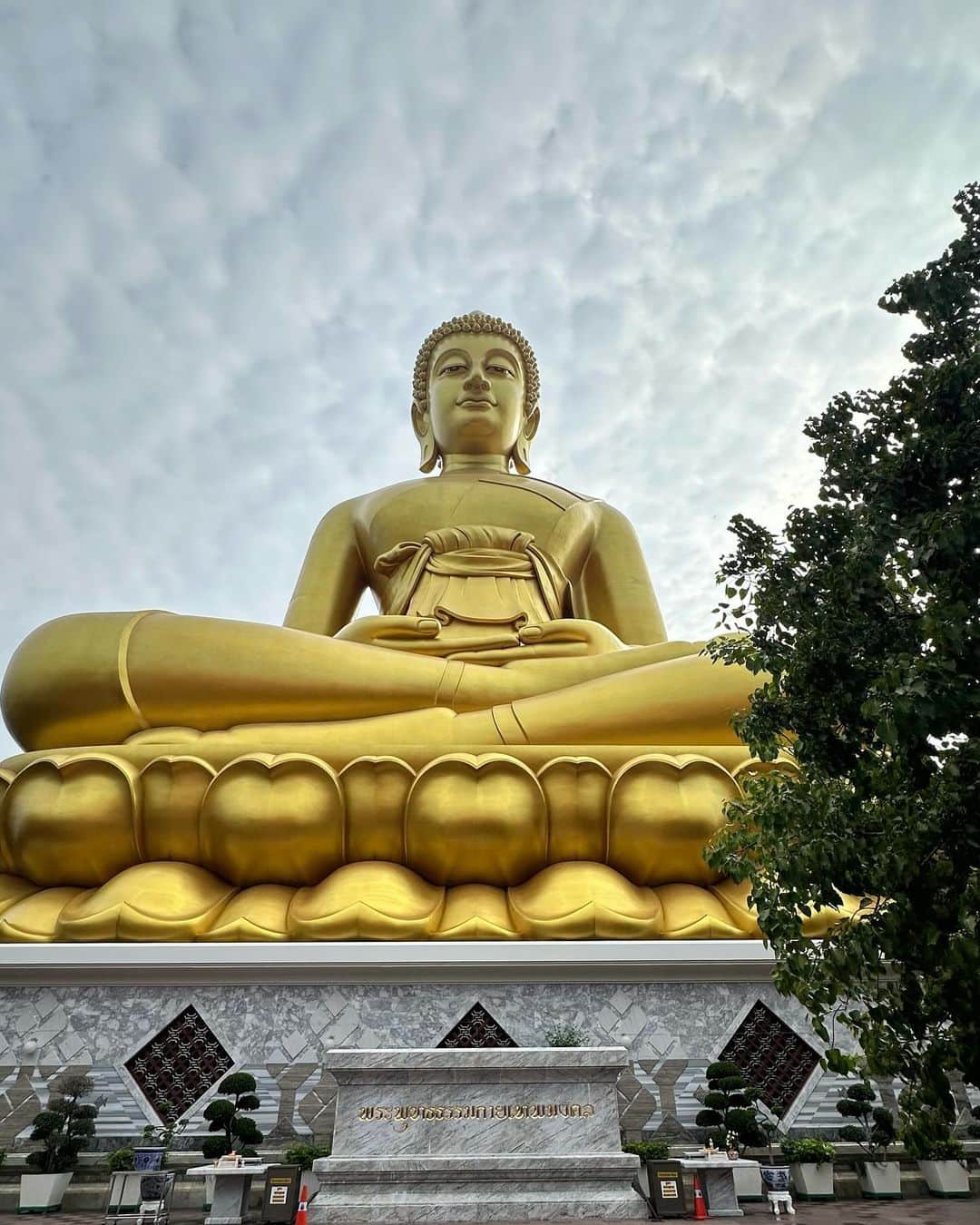 ききまるさんのインスタグラム写真 - (ききまるInstagram)「#ワットパークナム 🇹🇭 . . #WatPaknamPhasicharoen . . ずっとこの目で見てみたかった仏塔最上階の天井画🦚✨ 360度どこからみても綺麗だった まるでクジャク。  .  2021年に完成した世界で最も高いらしいブロンズでできた黄金の仏像。 思ってたよりアニメちっくだった！出来立てほやほやなのもあってすごく綺麗だったしとんでもなくデカかった！！ . .  . -—————————  ききまるの自己紹介  💠インスタ歴10年現在フォロワー45万人 💠猫と犬と東京のど真ん中で暮らす26歳 💠事務所無所属(フリーランス) 💠TikTok & Twitter & Therdsも ㊙️ファンサイト開設しました❤️‍🔥 ハイライトの『裏垢』からチェックしてね . フォロー、保存、コメント嬉しいです✨       (((( 　@kikigram_97 ))))   ——————————  #バンコク　#バンコク旅行　#バンコク観光　#女子旅行　#女子旅　#旅行女子　#タビジョ　#たびじょ　#旅女　#タイ旅行  #タイコーデ　#タイ　#タイ旅行　#thailand #Bangkok #bangkokthailand #bangkoktrip」11月5日 19時09分 - kikigram_97