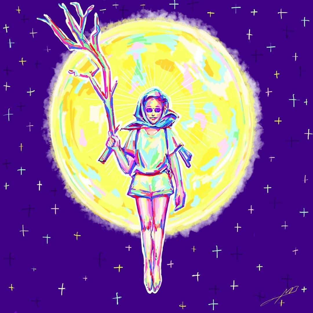 赤坂沙世のインスタグラム：「可愛いー🤣❣️  学生の頃からのお友達、のじが似顔絵描いてくれたよ🪸✨ @noji.nigaoe   のじはアーティストとして活動しながら、塾でのアートの先生もこなす多彩なお友達⭐️ 今、100人限定で1000円似顔絵キャンペーンもやってるみたいだから気になる人はのじに直接メッセージしてみてね📩 プチプレゼント🎁もいいよね、私もプレゼントしたよ〜☺️ 既に私のお友達も描いてもらったみたい☺️🪸✨  日常にアートを✨」