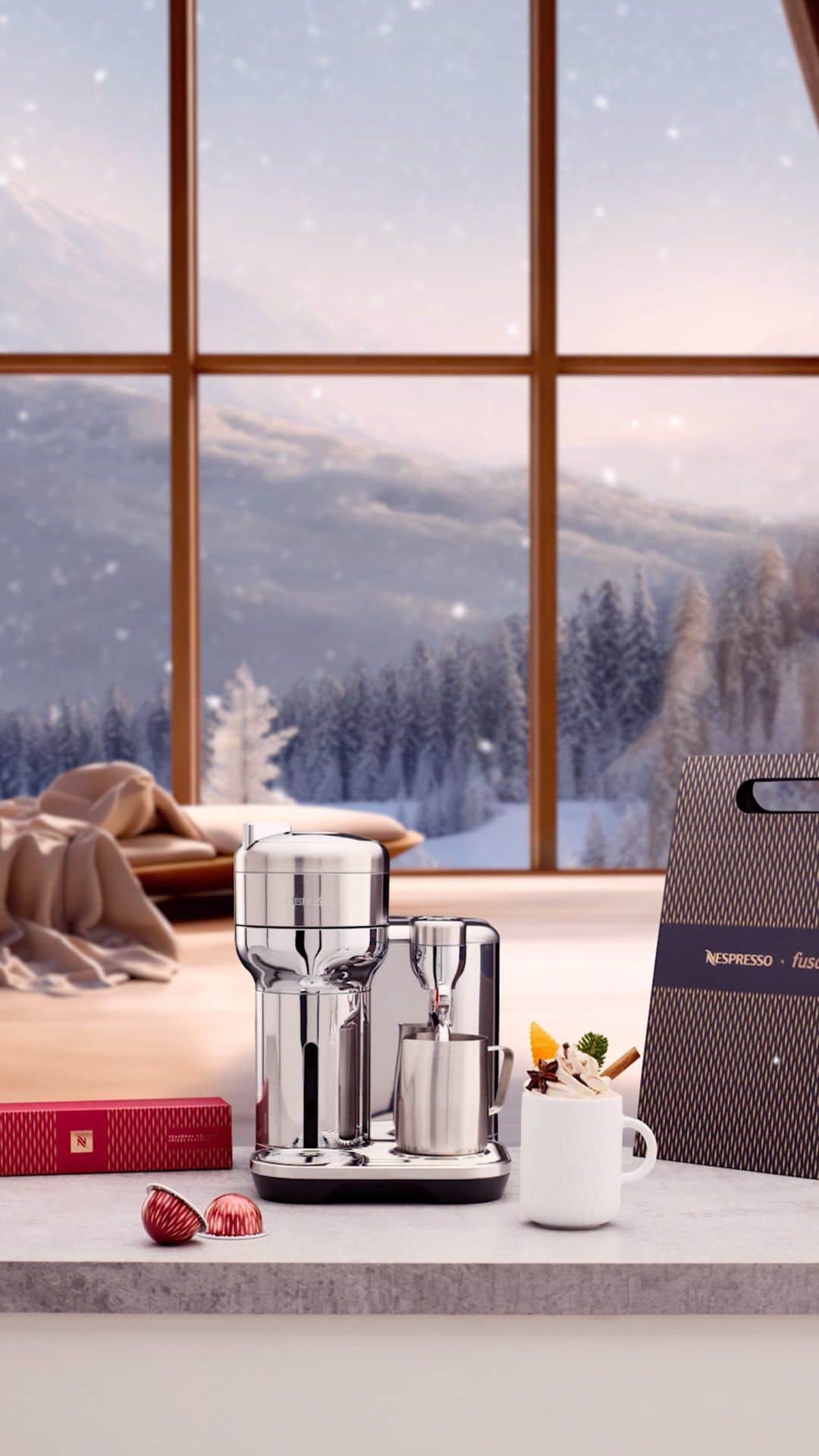 Nespressoのインスタグラム：「Warm up your festive season with the limited-edition Seasonal Delight Spices by Nespresso. #NespressoxFusalp  #FestiveWithNespresso #NespressoGifts #WinterWonders」