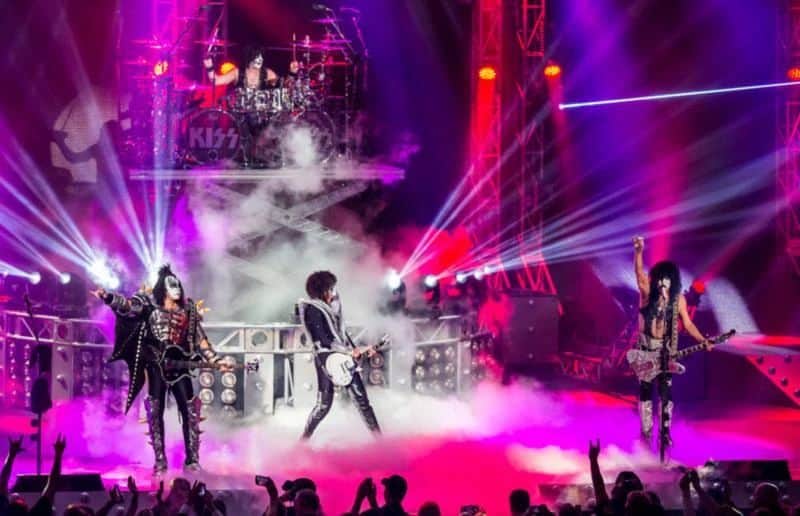 のインスタグラム：「#KISSTORY - November 5, 2014 - KISS Rocks Vegas opened a 9-date residency at the Joint / Hard Rock Hotel in Las Vegas.  Photo by Erik Kabik.」