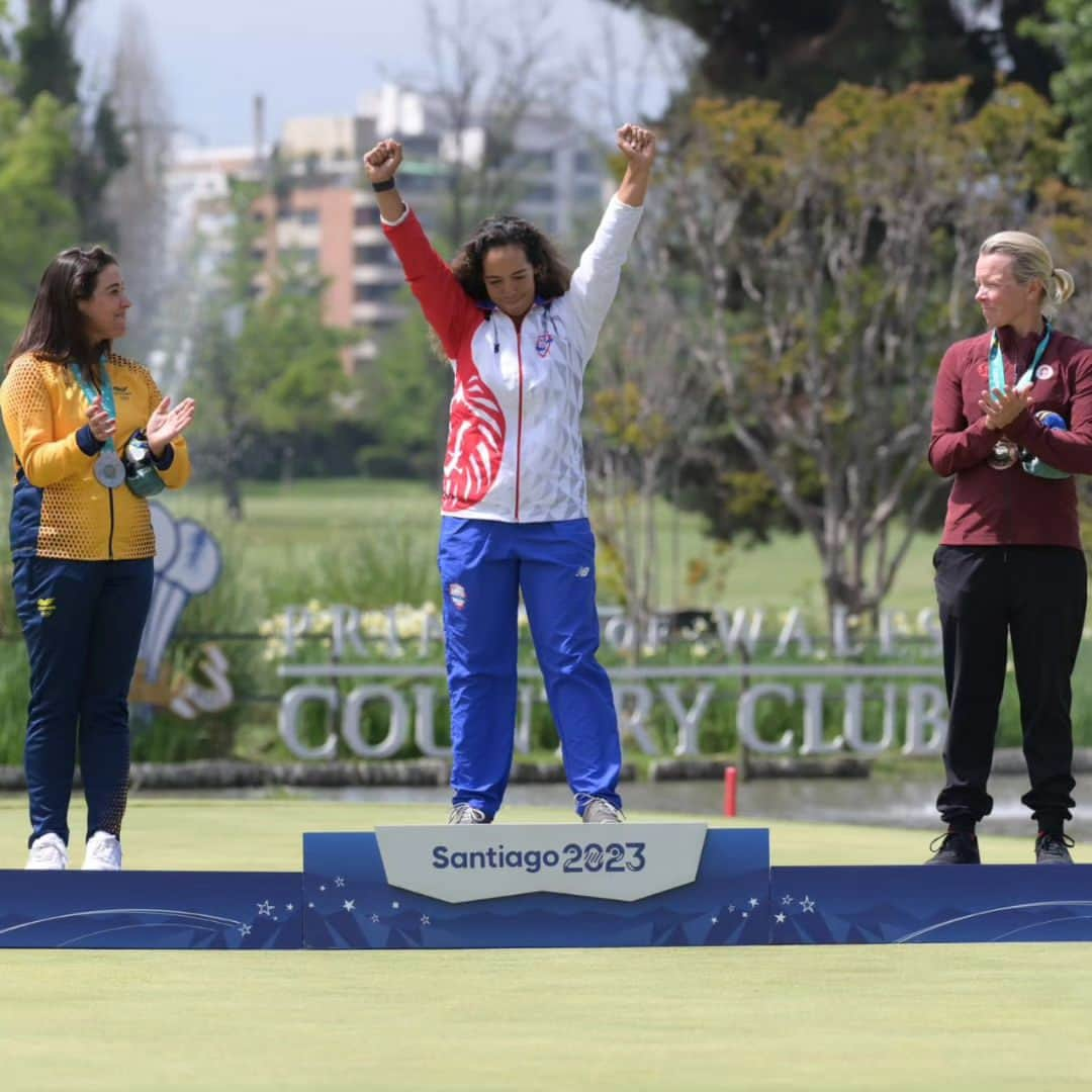 マリアホ・ウリベさんのインスタグラム写真 - (マリアホ・ウリベInstagram)「🥇🇵🇾🥈🇨🇴🥉🇨🇦  El himno paraguayo sonando en la ceremonia de premiación del golf femenino, un deporte que se vuelve a vestir de oro en el medallero guaraní.」11月6日 6時39分 - mariajogolf