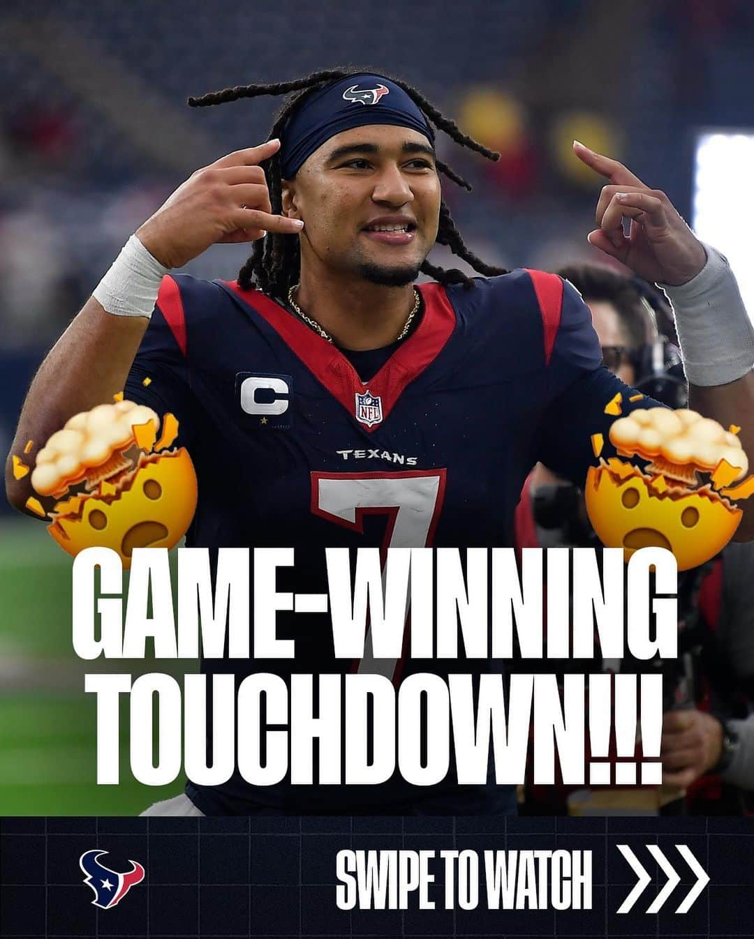 ヒューストン・テキサンズのインスタグラム：「What a way to end the game 🫡🔥」