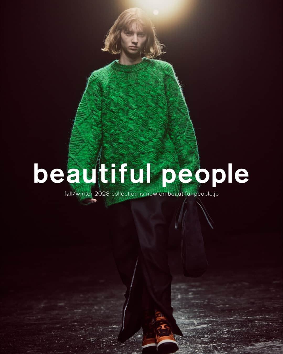 のインスタグラム：「Fall/Winter 2023 Collection⁠ Side-C Vol.10 "OMAMAGOTO"⁠ Final drops arrive on Friday 3 November. ⁠ ⁠ ⁠ ◻︎⁠broccoli alan knitting pullover ◻︎⁠double-end broccoli alan scarf pullover 頭身の子供服から着想を得たシルエットのクルーネックプルオーバーニット。アラン柄をブロッコリーの独特な凹凸感に落とし込んだオリジナリティある柄行きと目面が特徴です。コシとボリューム感のあるモヘア素材の特徴と、柄癖の出にくいナチュラルなスラブ形状のウールの特徴を活かしてボリューム感あるニットに。 クロップド丈プルオーバーは、袖を通さずに着用することで、ボリュームあるマフラーとしても着用が可能です。  ⁠ ___⁠ ⁠ 【beautiful people 直営店舗⁠】⁠⁠⁠⁠ ⁠ ■Online store⁠ www.beautiful-people.jp⁠ ⁠ ■Global Online store⁠ www.beautiful-people-creations-tokyo.com⁠ ⁠ ■ 青山店⁠⁠⁠⁠ 東京都港区南青山3-16-6⁠⁠⁠⁠ ⁠⁠⁠⁠ ■ 新宿伊勢丹店⁠ 伊勢丹新宿店本館2階　⁠⁠⁠⁠TOKYOクローゼット/リ・スタイルTOKYO⁠⁠⁠⁠ ⁠⁠⁠⁠ ■ 渋谷PARCO店⁠ 渋谷パルコ2階⁠ ⁠ ■ ジェイアール名古屋タカシマヤ店⁠ ジェイアール名古屋タカシマヤ4階　モード＆トレンド「スタイル＆エディット」⁠⁠⁠⁠ ⁠⁠⁠⁠ ■⁠阪急うめだ店⁠ 阪急うめだ本店3階　モード⁠⁠⁠⁠ ⁠ ___⁠ ⁠ #beautifulpeople⁠⁠⁠ #ビューティフルピープル⁠⁠⁠ #knit #knitdesign #knitfashion #ootd #ブロッコリー #カリフラワー」