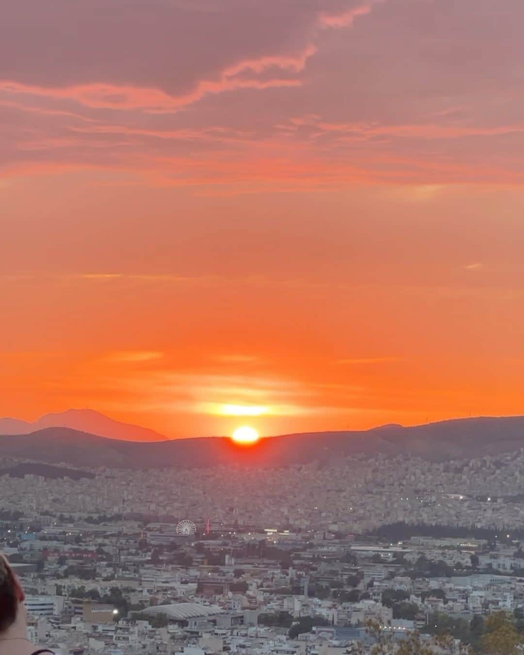 楫真梨子のインスタグラム：「🌅 #tb #sunset  #greece  #athens」