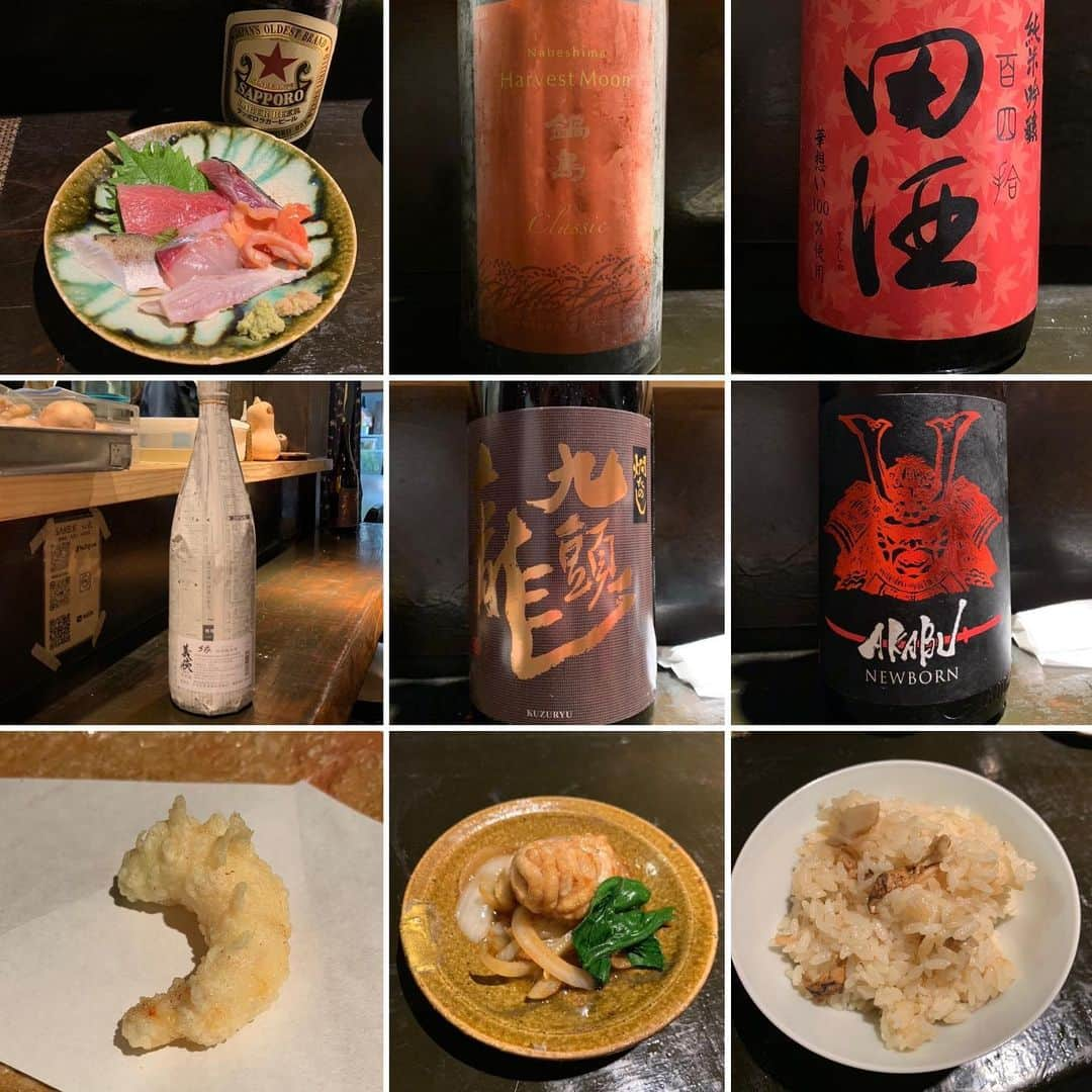 くろさんのインスタグラム写真 - (くろInstagram)「今宵は美味しい天ぷらと日本酒🍶🍤 大阪から帰省中の昔の仕事仲間と呑み🍺 明日は東京ドームのCOLDPLAYのLIVEですと(羨) 白子焦がしバター醤油・松茸ごはんetc旨しでした😋  #赤星 #サッポロラガー #赤星が飲める店 #天ぷらが美味しいお店 #太白胡麻油 #野口れんこん #天ぷらと日本酒 #日本酒と天ぷら #下丸子グルメ #下丸子ディナー #下丸子居酒屋 #SAKE家心花 #鮮魚と天ぷら心花 #くろ呑み喰い」11月5日 22時40分 - m6bmw