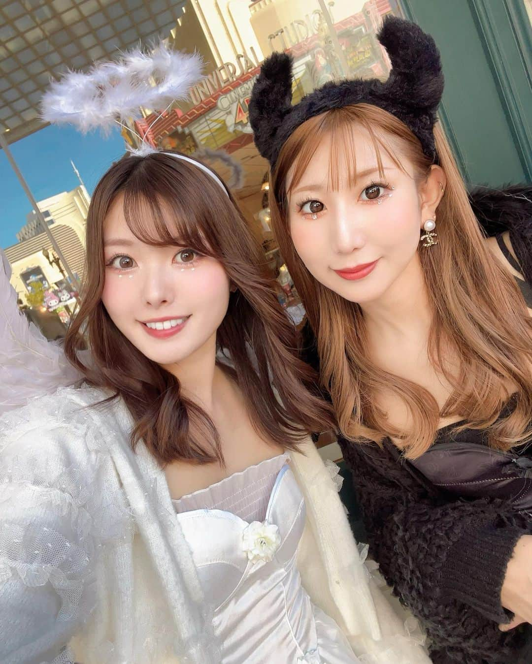 YOUKORINさんのインスタグラム写真 - (YOUKORINInstagram)「👼😈💓  #👼#😈#エンジェル#デビル#コスプレ#ハロウィン#ハロウィンコスプレ#USJ#universalstudiosjapan#コスプレはtika#angel」11月5日 23時15分 - xxy0uc0riinxx