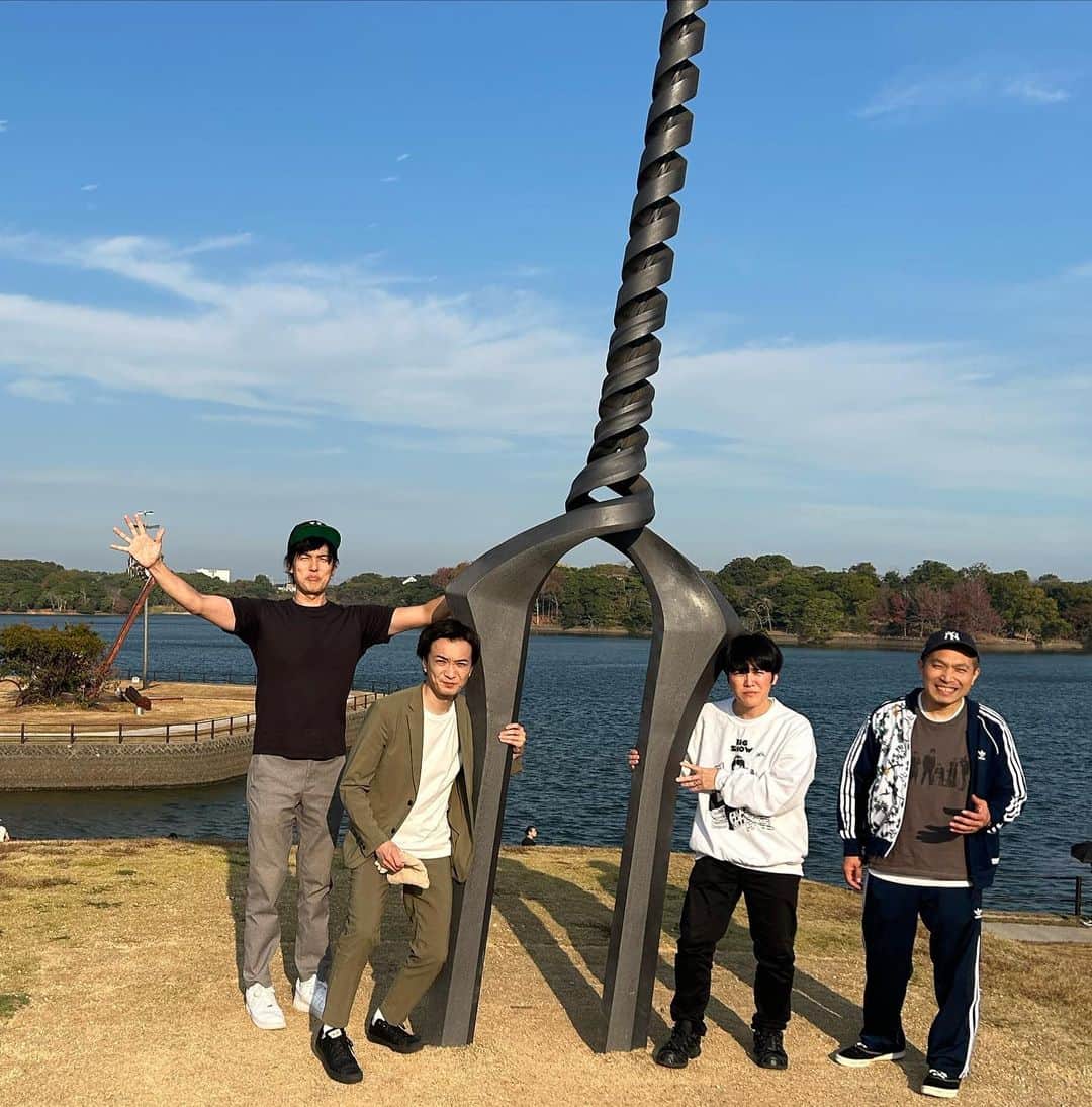 溜口佑太朗さんのインスタグラム写真 - (溜口佑太朗Instagram)「ザギースさんと夏以来の山口県にお邪魔して、空き時間でロンギヌスの槍やうどんや輪投げを楽しみました！」11月5日 23時52分 - loveletterztame