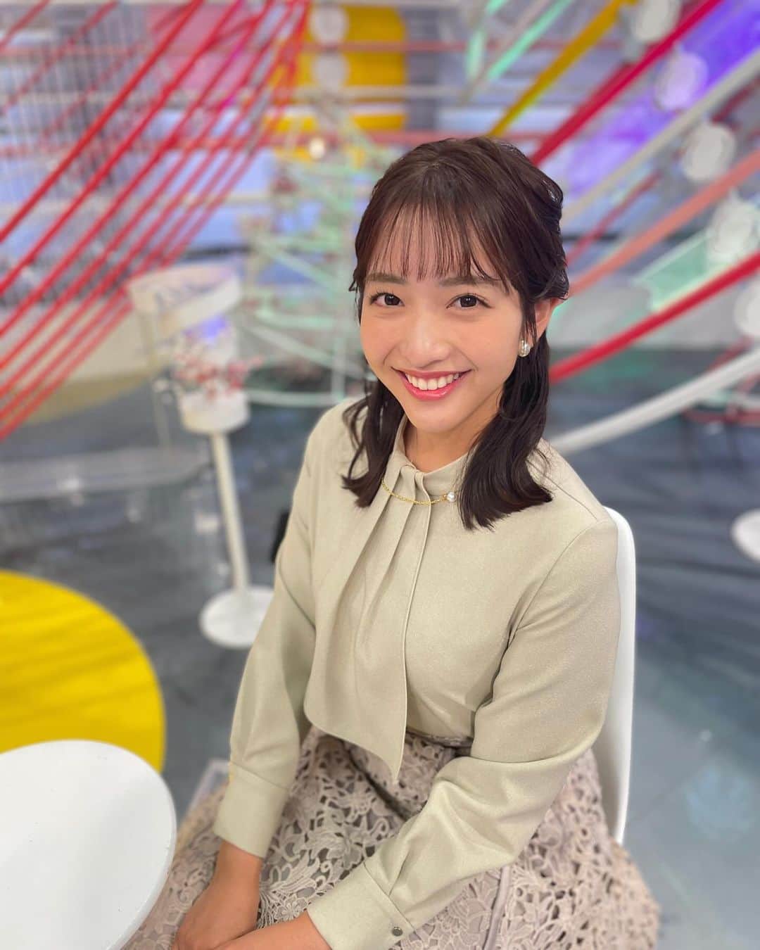 藤本万梨乃のインスタグラム：「* 阪神タイガース38年ぶりの日本一✨ たっぷりお伝えしました☺️ 今夜もありがとうございました！ #mrサンデー」