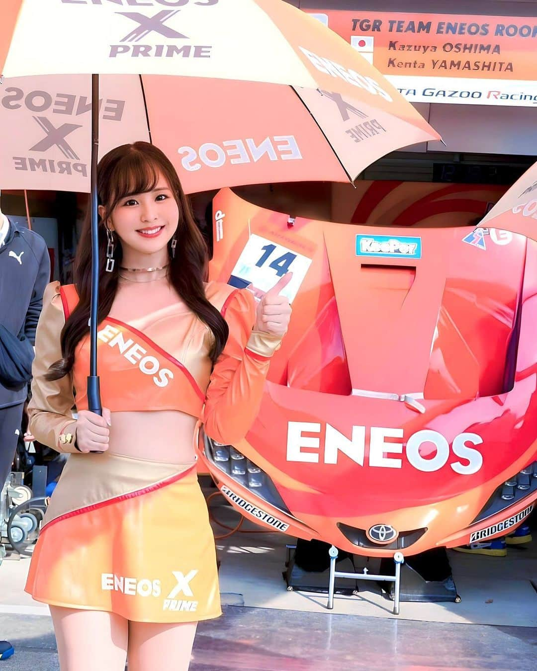 安田七奈のインスタグラム：「SGT2023  Rd.8🍓最終戦 TGR TEAM ENEOS ROOKIEの 応援ありがとうございました😆  最後までTOPを目指した14号車は 6位でチェッカーを受けました🏁  私たちRQのことも皆さんが 支えてくれておかげで 無事にシーズンを 終えることができました☺️ 本当にありがとうございました🍵  #ENEOS #SUPERGT #安田七奈 #なーちゃ #レースクイーン #rq #ラウンドガール #グラビア #グラビアアイドル #グラドル #インスタグラビア#美乳 #水着 #ビキニ #ムチムチ #むちむち #セクシー #セクシー美女 #followme #japanese #japanesegirl #instagood #instalike #photooftheday #팔로우 #얼스타그램 #粉我 #非常好 ⠀ ⠀」