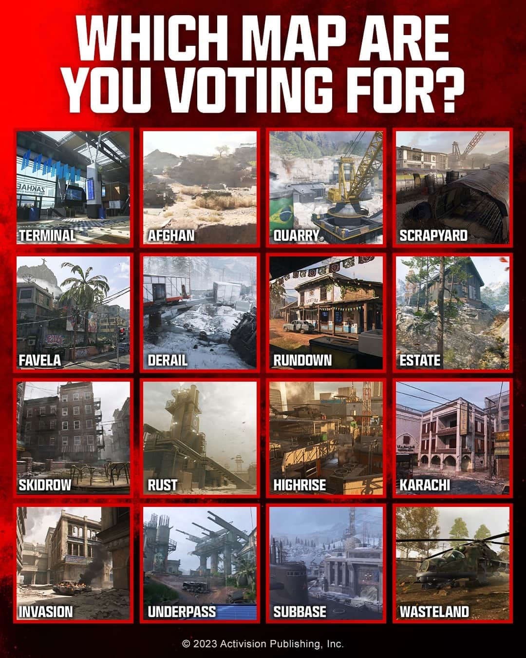 Call of Dutyさんのインスタグラム写真 - (Call of DutyInstagram)「Map voting is BACK 🗳️ which one are you picking first?  Pre-order #MW3 and play the Campaign now 👉 Link In Bio」11月6日 3時00分 - callofduty