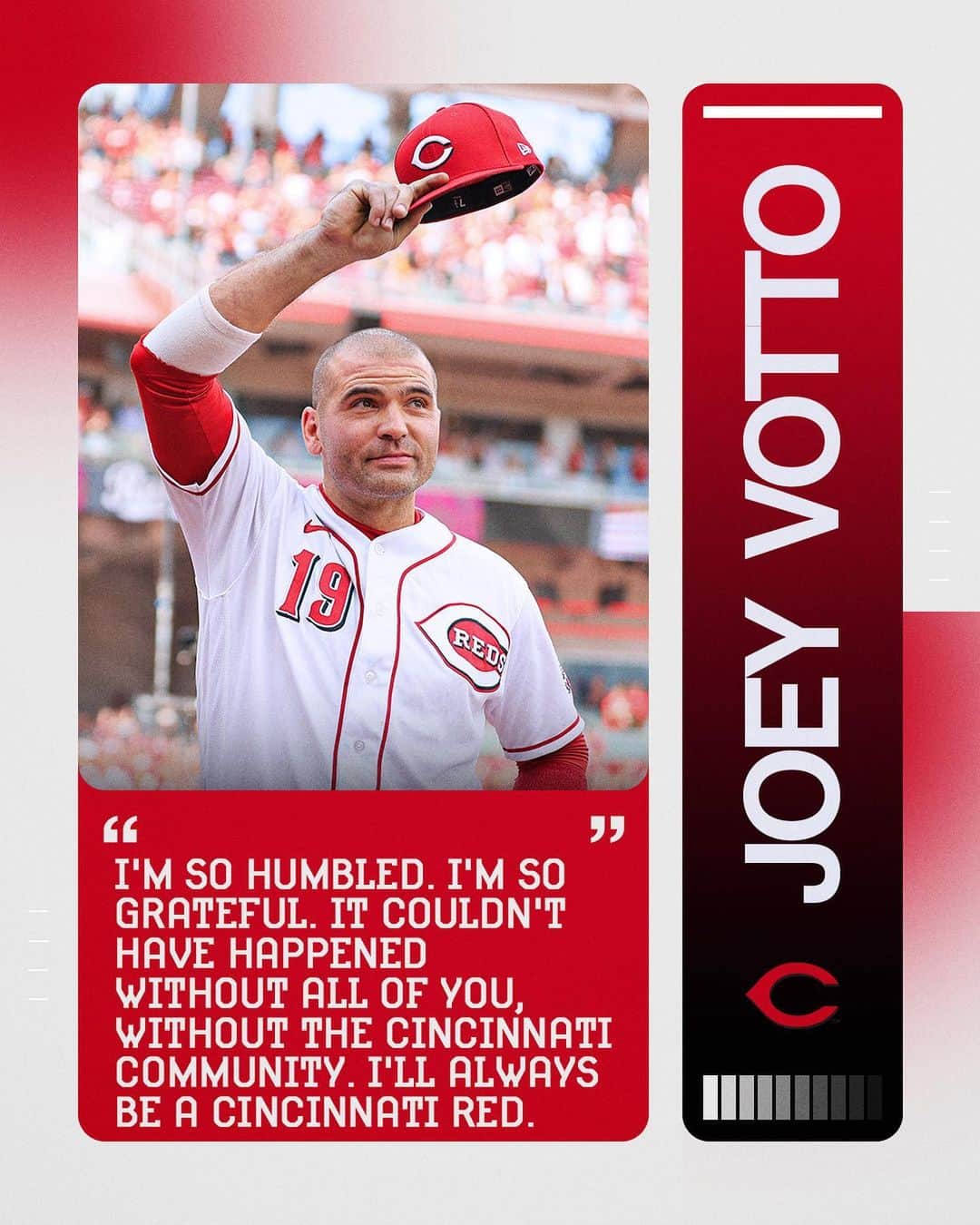 MLBさんのインスタグラム写真 - (MLBInstagram)「Following the Reds decision to decline his 2024 club option, Joey Votto took to social media to send his gratitude and love to Cincinnati. ❤️」11月6日 3時14分 - mlb