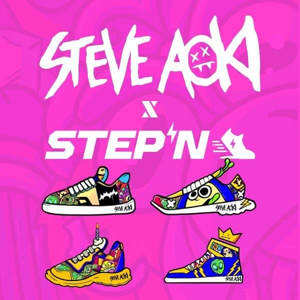 スティーヴ・アオキのインスタグラム：「My collaboration with @stepncom for my HiroQuest inspired Genesis Sneaker has come to a close!  I loved working with STEPN because of how their innovative Web3 integration puts an emphasis on physical wellness, and an ease of on boarding into the Web3 ecosystem through their STEPN mobile app. Being able to earn through walking, jogging, or running is huge! Congrats to all the winners! #stepnxsteveaoki」