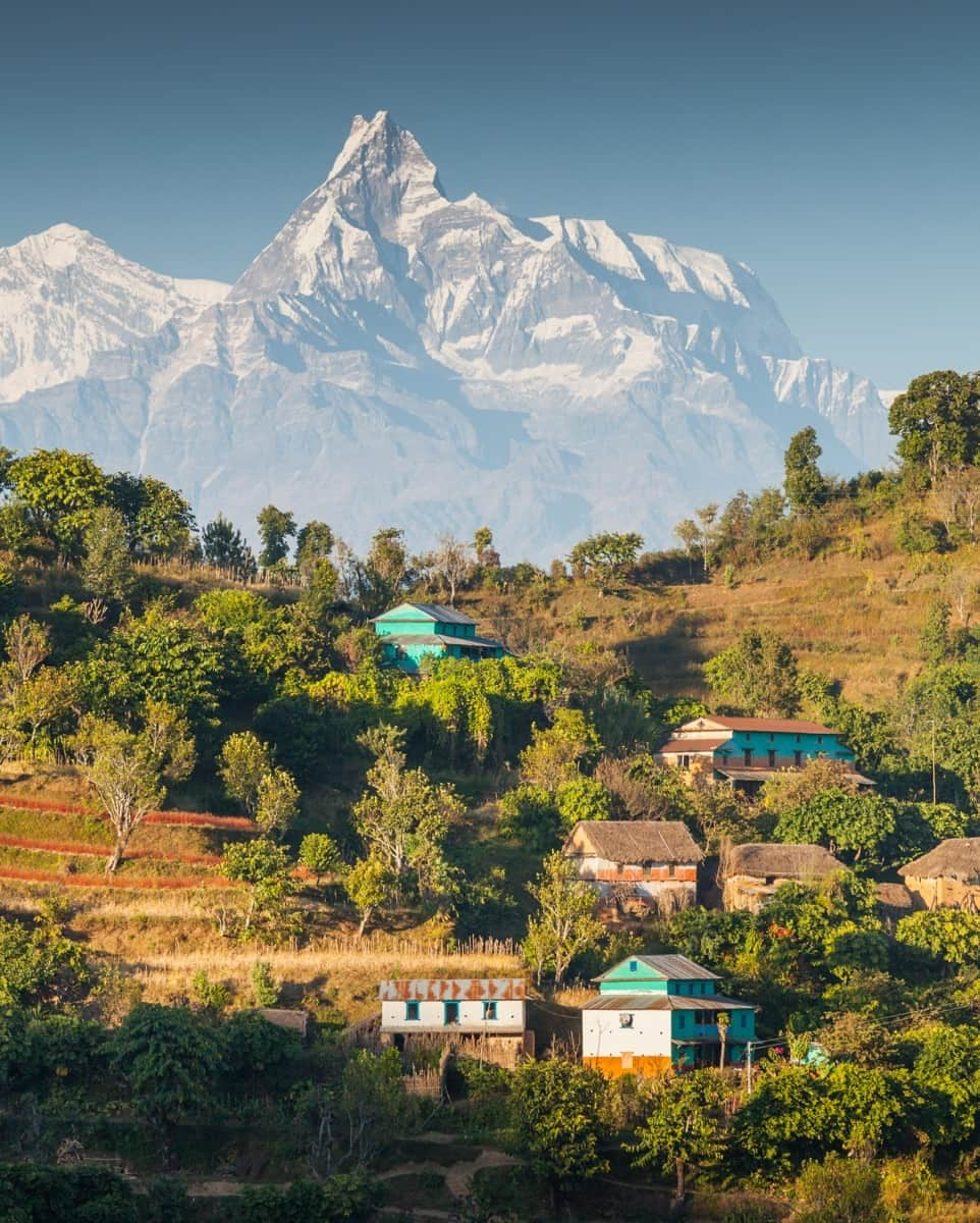 National Geographic Travelさんのインスタグラム写真 - (National Geographic TravelInstagram)「Photo by @emilypolar | The rising sun warms small villages dotting the terraced ridges west of the Annapurna range in Nepal.   To see more of Nepal and beyond, follow me @emilypolar.」11月6日 4時00分 - natgeotravel