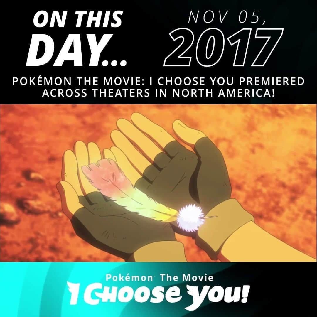 Pokémonのインスタグラム：「🌈🪶✨  On this day in 2017, the beginning of an epic journey started in Pokémon the Movie: I Choose You! with a single Rainbow Wing!」
