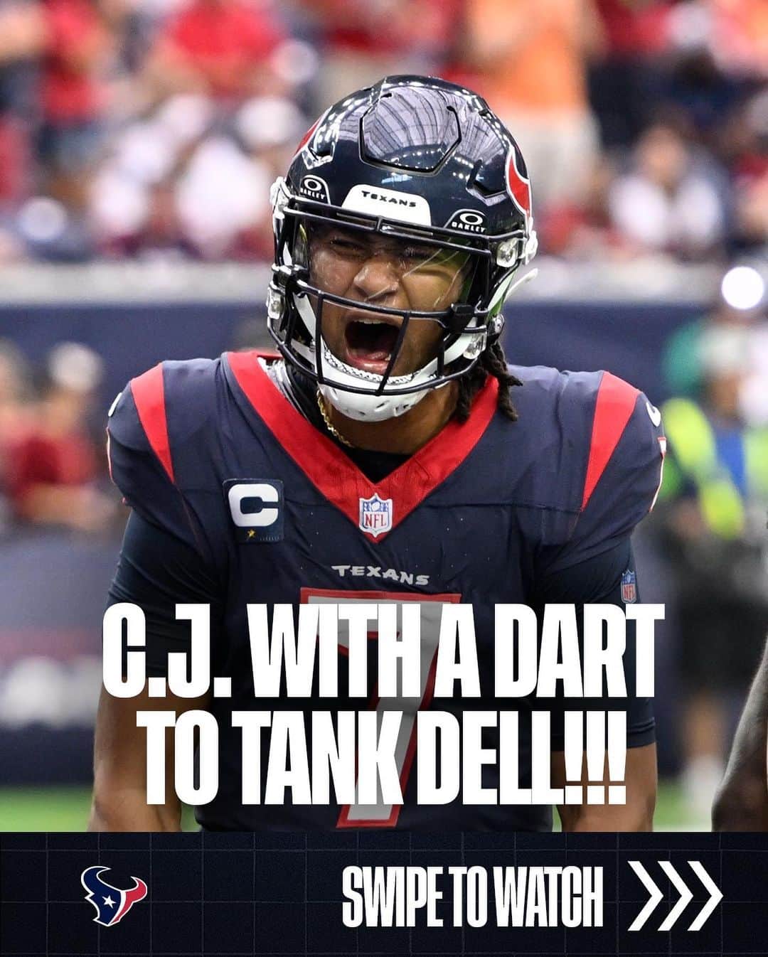 ヒューストン・テキサンズのインスタグラム：「What a dart from CJ7️⃣ 🎯」