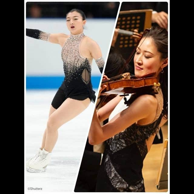 枝並千花のインスタグラム：「❄️フィギュアスケートグランプリシリーズ2023❄️  第2戦カナダ大会にて、坂本花織選手が優勝されました。  今期のショートプログラムに選ばれた楽曲は、ドラマ「コウノドリ」より『BABY, GOD BLESS YOU』 数ある楽曲演奏の中から、YouTube枝並千花CHANNELのオーケストラポッシブルの演奏を選んで頂きました！！  コーチとご本人から、是非競技曲に使わせてほしい、とご連絡があり、時間を超えてコラボレーションが生まれました。  初めてこの演奏曲ですべりたい！と思った曲とのこと。 甥っ子、姪っ子さんへの想いも込められて、素晴らしい演技で優勝されました。  私自身もこの曲を演奏した時、娘、甥、姪への愛おしい気持ちを最大に込めて演奏したことを覚えています。特に冒頭のソロは、自分で練習している時から、命の誕生、大切な家族への感情が溢れ何度も涙が出てきました。  スケート競技を観るのは昔から大好きで、いつか、その表現で大事な要素である音楽に携われることが夢でした。 私達の演奏に何かを感じ、共有出来る想いを持ってくださり、選んで頂けたと思っております。 本当に嬉しく、また同じ想いでご一緒出来るステージを楽しみにしています。  #坂本花織選手 #優勝 #おめでとうございます #フィギュアスケート  #清塚信也 さん作曲 #コウノドリ」