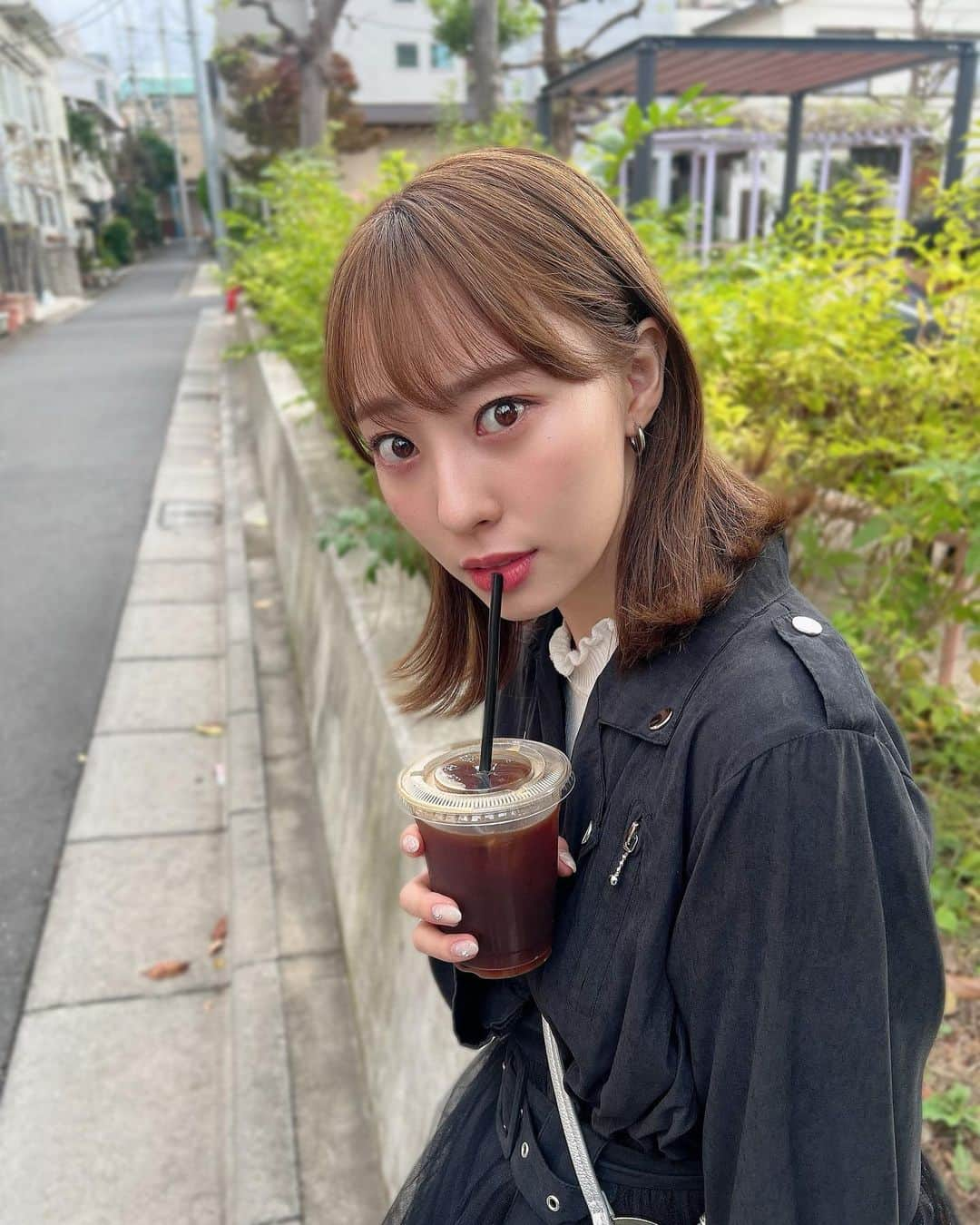 藤江れいなのインスタグラム：「♡ 大人ぶって飲んでたコーヒーも 今では1日1杯は絶対摂取したい😌☕️」