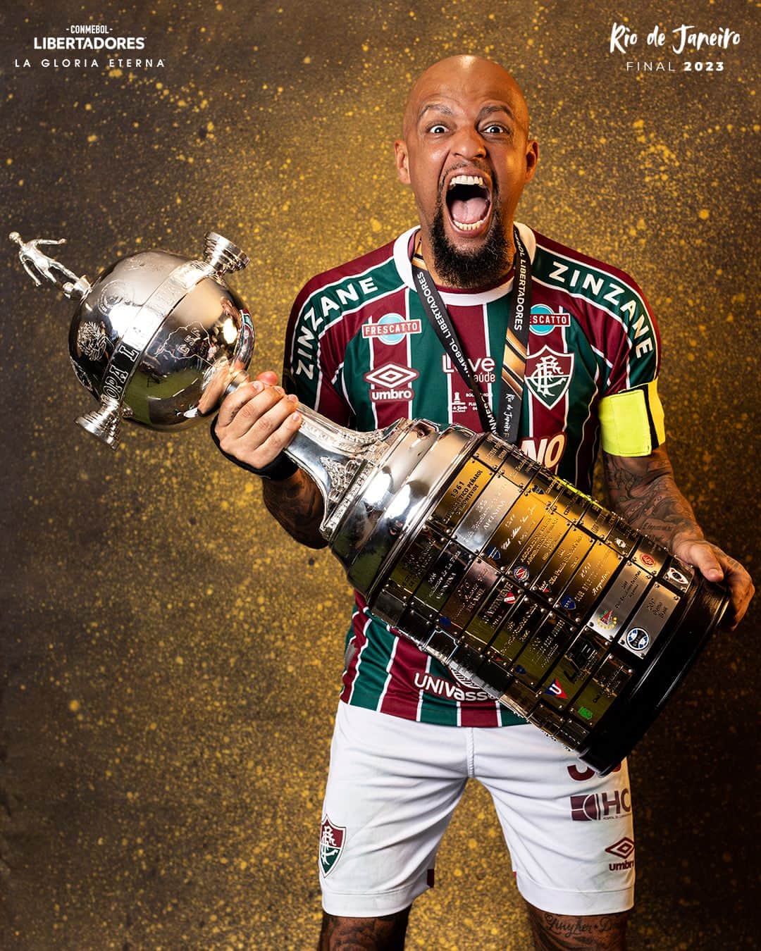 フェリペ・メロのインスタグラム：「🤯🔥 Felipe Melo lo hizo de nuevo...  🏆 A los 4⃣0⃣ años, conquistó su tercera CONMEBOL #Libertadores.  #GloriaEterna」