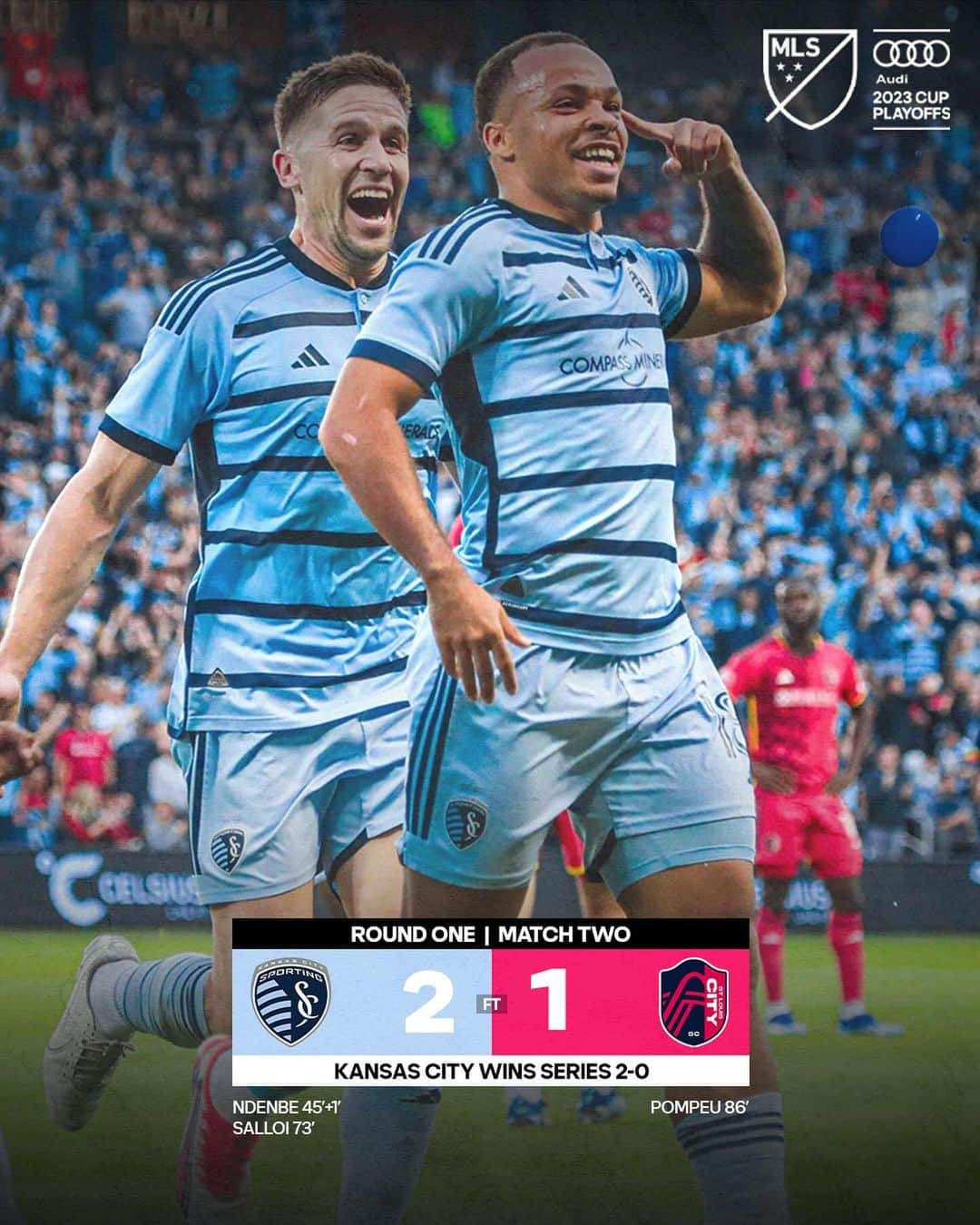 Major League Soccerさんのインスタグラム写真 - (Major League SoccerInstagram)「That’s a Win with a capital W. @sportingkc take down their rivals in the @audi MLS Cup Playoffs!」11月6日 9時12分 - mls