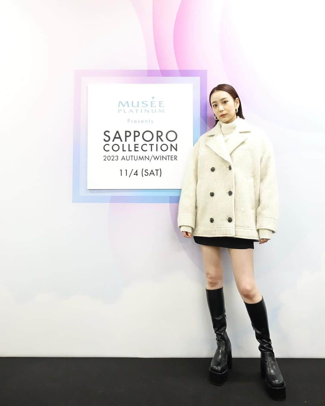 高橋佑奈のインスタグラム：「ミュゼプラチナム Presents SAPPORO COLLECTION 2023A/W  @sapporo.collection  @emoda_official  @azulbymoussy_official  @destina_bridal   hair make @natsukomori_hairmake   ありがとうございました🤍🤍  #札幌コレクション #サツコレ #サツコレAW #サツコレ23AW #札幌ファッションショー #sapporocollection #ファッションショー」