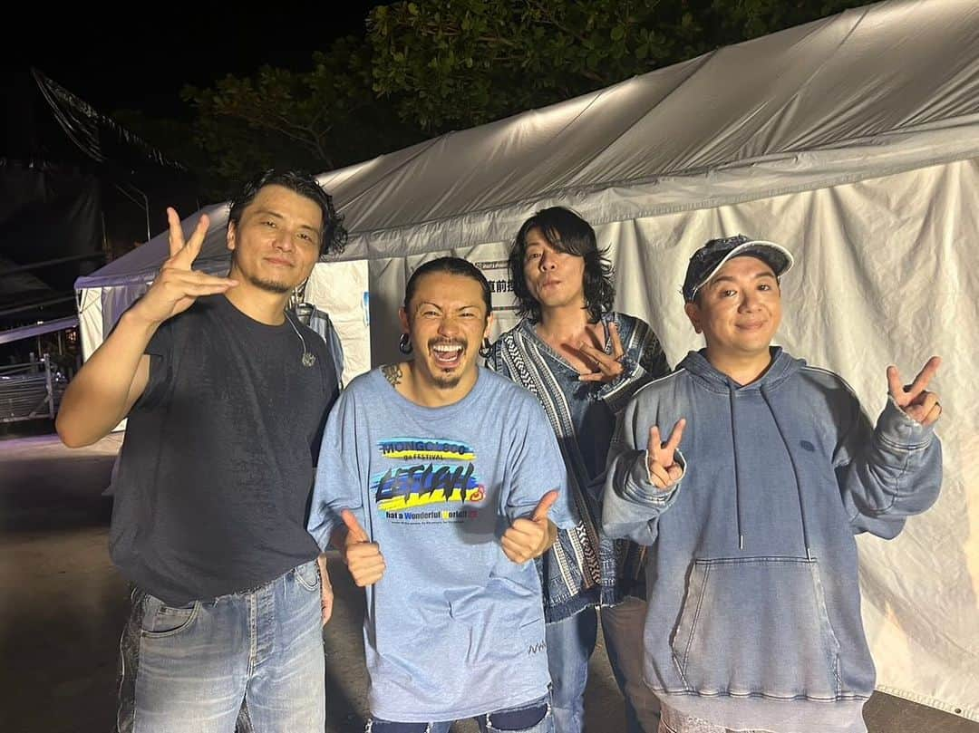 KREVAさんのインスタグラム写真 - (KREVAInstagram)「#沖縄 #虹 #whatawonderfulworld2023 #モンパチ25周年おめでとう #WANIMA #KENTA #熊本 #阿蘇ビート #応援してくれた皆様 #心から感謝します #kickthecancrew  #KREVA」11月6日 9時39分 - kreva_drk_dj908