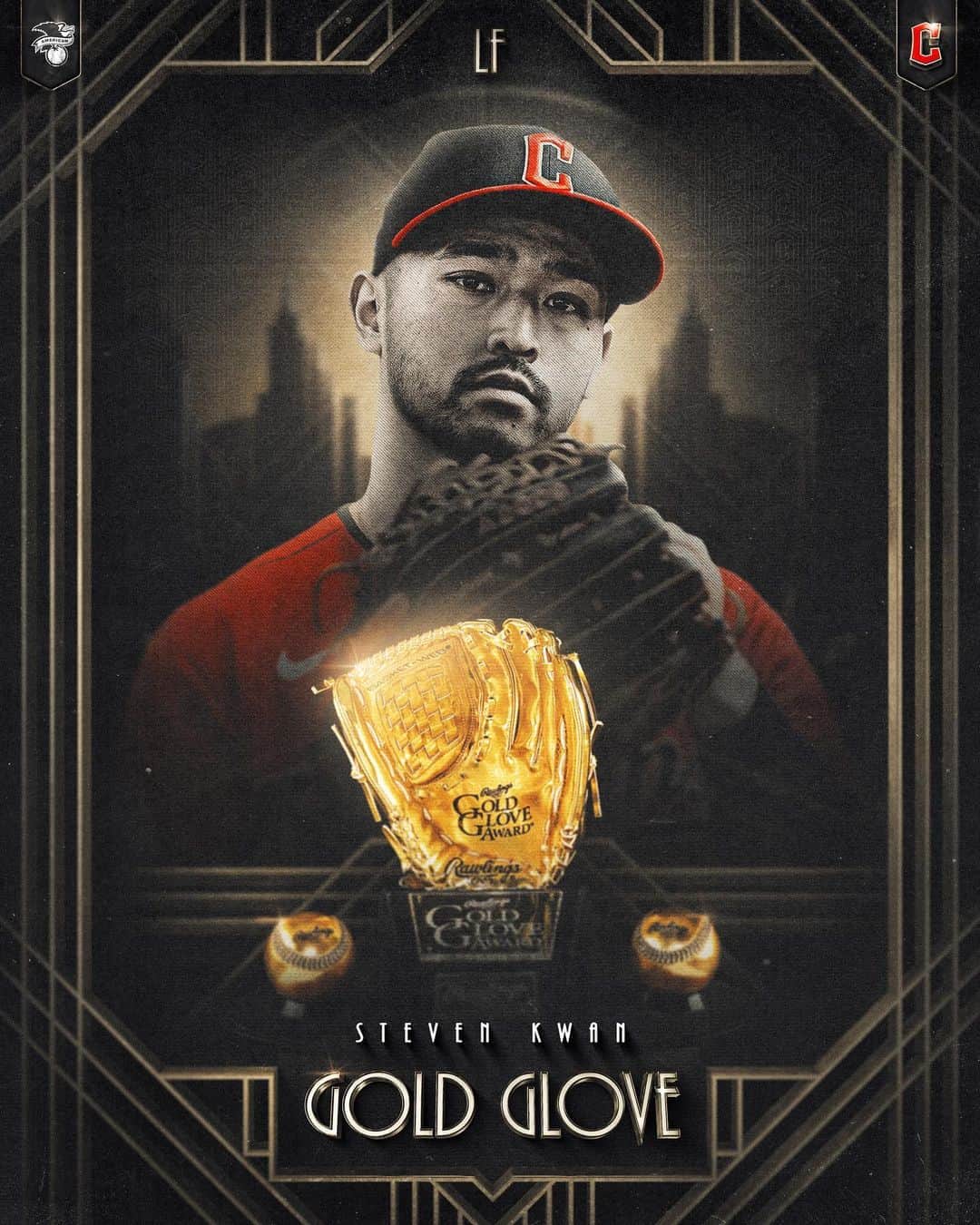 のインスタグラム：「Steven Kwan has won a Gold Glove every year of his career.  It's true. Look it up.  #ForTheLand」