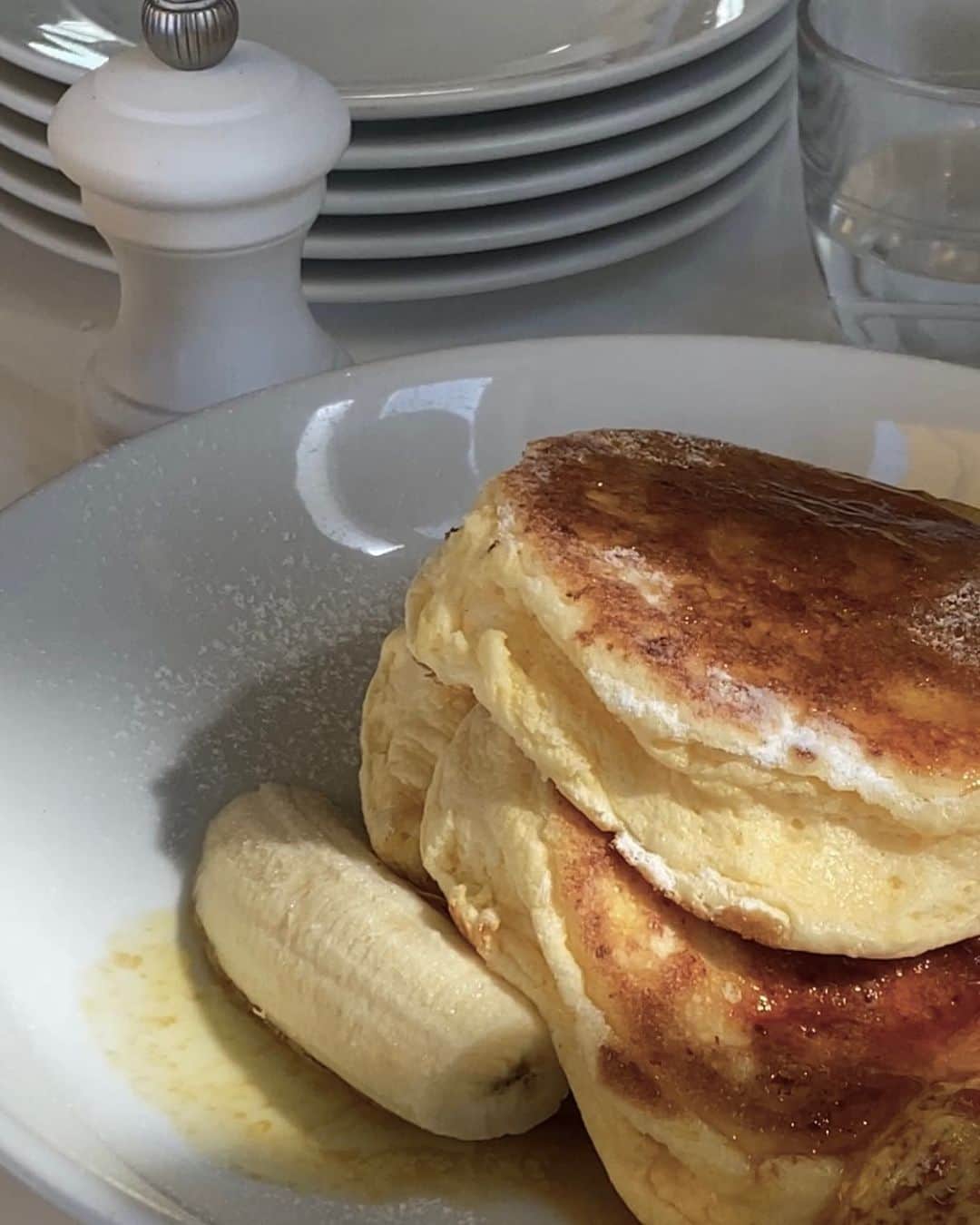 森本あやかのインスタグラム：「🥞🤍」