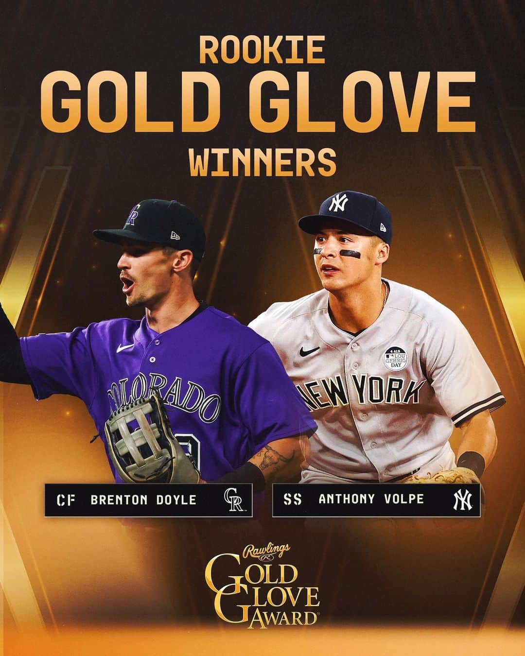 MLBさんのインスタグラム写真 - (MLBInstagram)「The kids continue to show how it’s done in the field.  For the third time in the past four seasons, multiple rookies have won a Rawlings Gold Glove Award. 😤」11月6日 11時45分 - mlb
