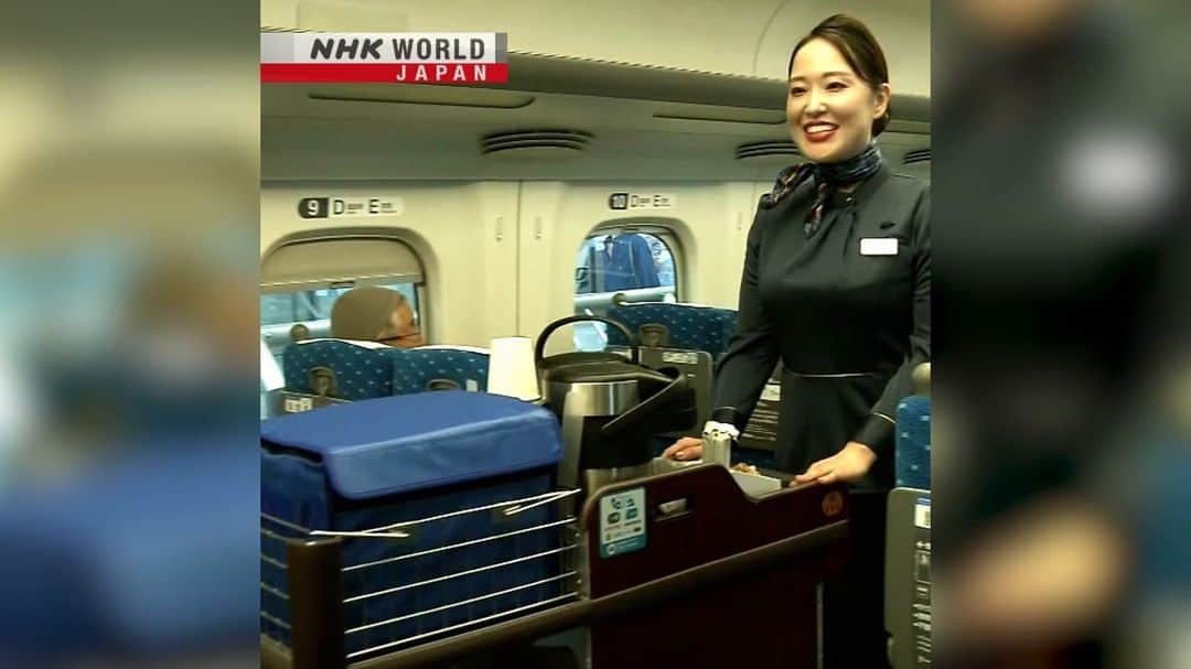 NHK「WORLD-JAPAN」のインスタグラム：「Have you traveled on the shinkansen between Tokyo and Shin-Osaka? 🚅  Chances are, you would have encountered its food trolley service selling things like coffee, beer, sandwiches and snacks.😋  Sadly, after 60 years this shinkansen staple has been discontinued.😭 . 👉Watch more short clips｜Free On Demand｜News｜Video｜NHK WORLD-JAPAN website.👀 . 👉Tap in Stories/Highlights to get there.👆 . 👉Follow the link in our bio for more on the latest from Japan. . 👉If we’re on your Favorites list you won’t miss a post. . . #tokaidoshinkansen #東海道新幹線 #シンカンセンスゴイカタイアイス #nozomi #のぞみ #ひかり #foodtrolley #fasttrain #japanesetrain #japantrain #bullettrain #shinkansen #新幹線 #japantravel #visitjapan #traintravel #traveljapan #discoverjapan #nhkworldnews #nhkworldjapan #japan」
