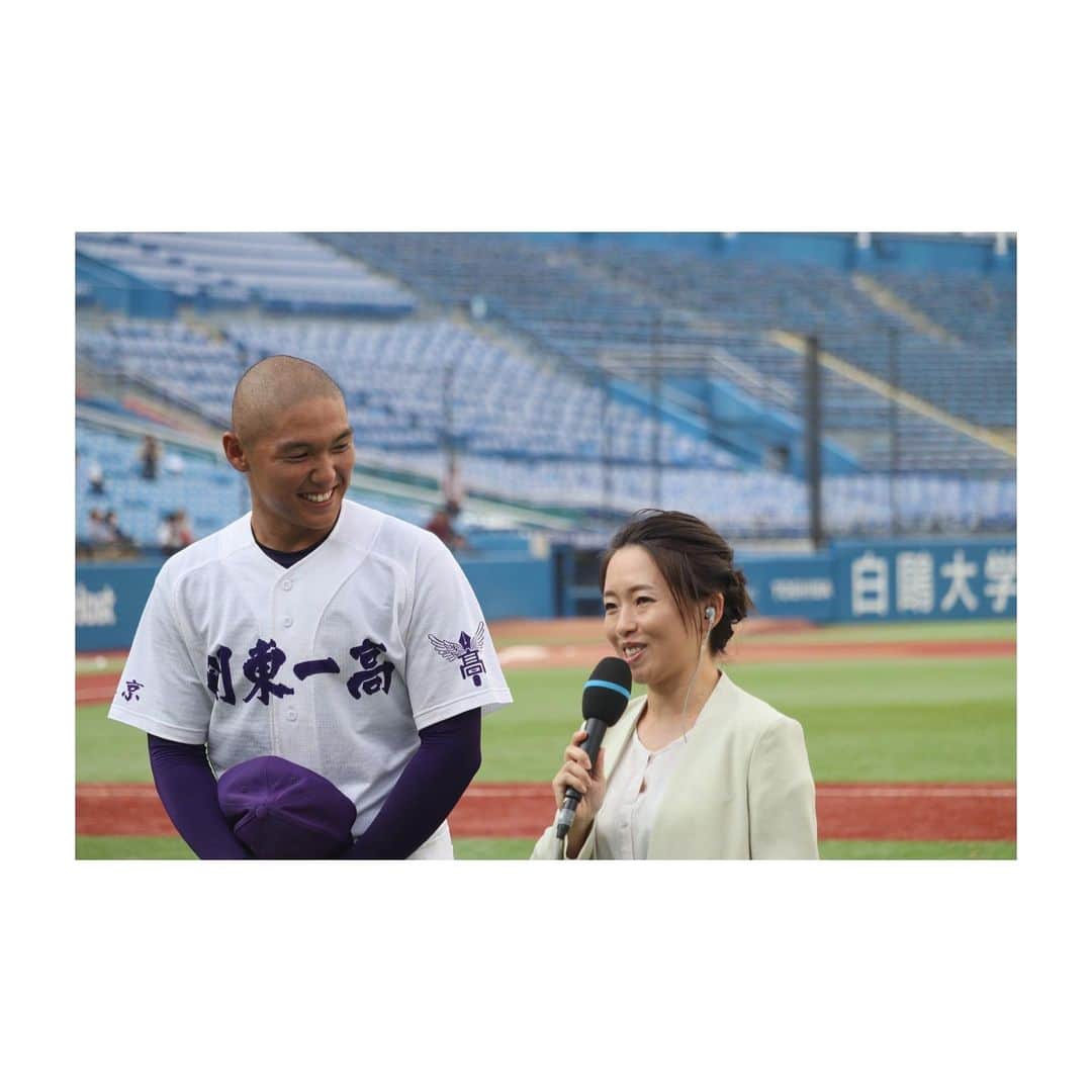羽村亜美のインスタグラム：「2023  秋季東京都高校野球大会  選抜大会の重要参考資料となる大会。 優勝は 関東第一高校！ 準優勝 創価高校！  決勝戦に相応しい ひきしまったナイスゲームでした。  たくさん取材させて頂きました チームのみなさま ありがとうございました！！  素敵なお写真頂いた皆さま、 ありがとうございました☺️  #米澤貴光 監督 #高橋徹平 主将  明治神宮大会は、全試合🎤担当します！！」