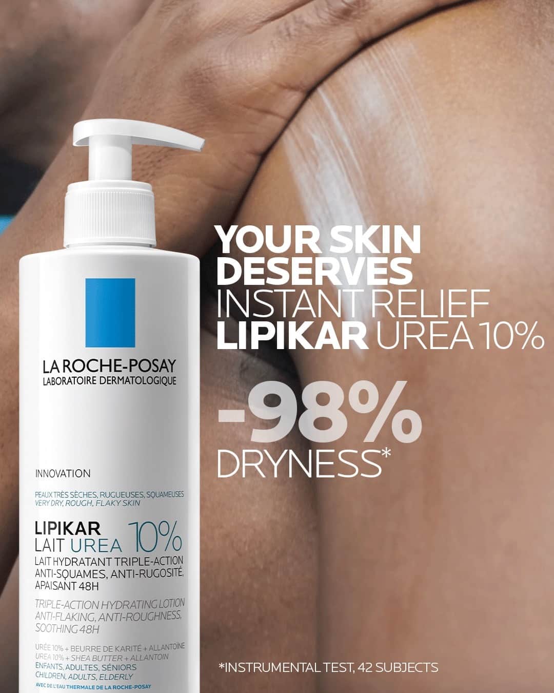 La Roche-Posayさんのインスタグラム写真 - (La Roche-PosayInstagram)「From the visible signs to the discomfort and pain of dry skin, you've got a powerful ally in Lipikar Urea 10%.  Relief is within reach, and the results speak for themselves.  ✨ Instant 98% reduction in dryness* ⏳ 48h soothing** 🌿 +92% instant smoothness***  If so, let us know what you think below! 👇  All languages spoken here! Feel free to talk to us at anytime. #larocheposay #lipikar #dryskin  Global official page from La Roche-Posay, France.  * Instrumental test, 42 subjects ** Clinical study and self-assessment on 42 subjects *** Clinical study on 42 subjects aged 18-65」11月7日 2時02分 - larocheposay