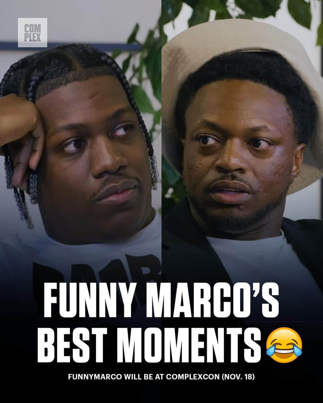 のインスタグラム：「Come see @funnymarco on 360 with @speedymorman at ComplexCon 😂 Tickets at the link in @complexmusic bio 🔗」