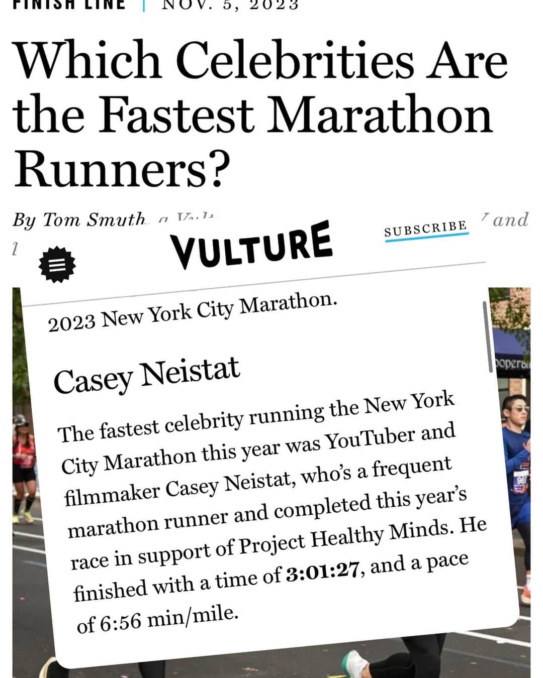 ケイシー・ネイスタットさんのインスタグラム写真 - (ケイシー・ネイスタットInstagram)「NYC is undefeated and no more so than on Marathon day.  50k people all with the same mission; GOING THE DISTANCE.   thanks for carrying me the first 21 miles @robertomandje 😘   📸 @lukeboelitz  📸 @nyrr  🎥 @dave_levinger」11月7日 1時56分 - caseyneistat