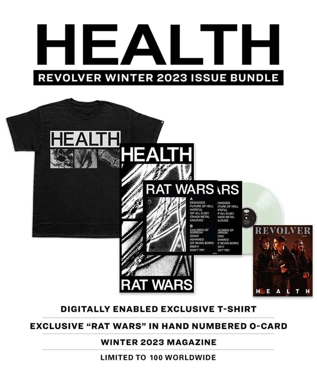 Revolverさんのインスタグラム写真 - (RevolverInstagram)「Industrial-rock titans HEALTH appear on one of the collectible covers of our new Winter Issue.⁠ ⁠ Order the mag now, along with an exclusive, limited-edition, digitally-enabled 'Rat Wars' shirt, at the link in our bio.  📸: @mynxiiwhite」11月7日 2時02分 - revolvermag