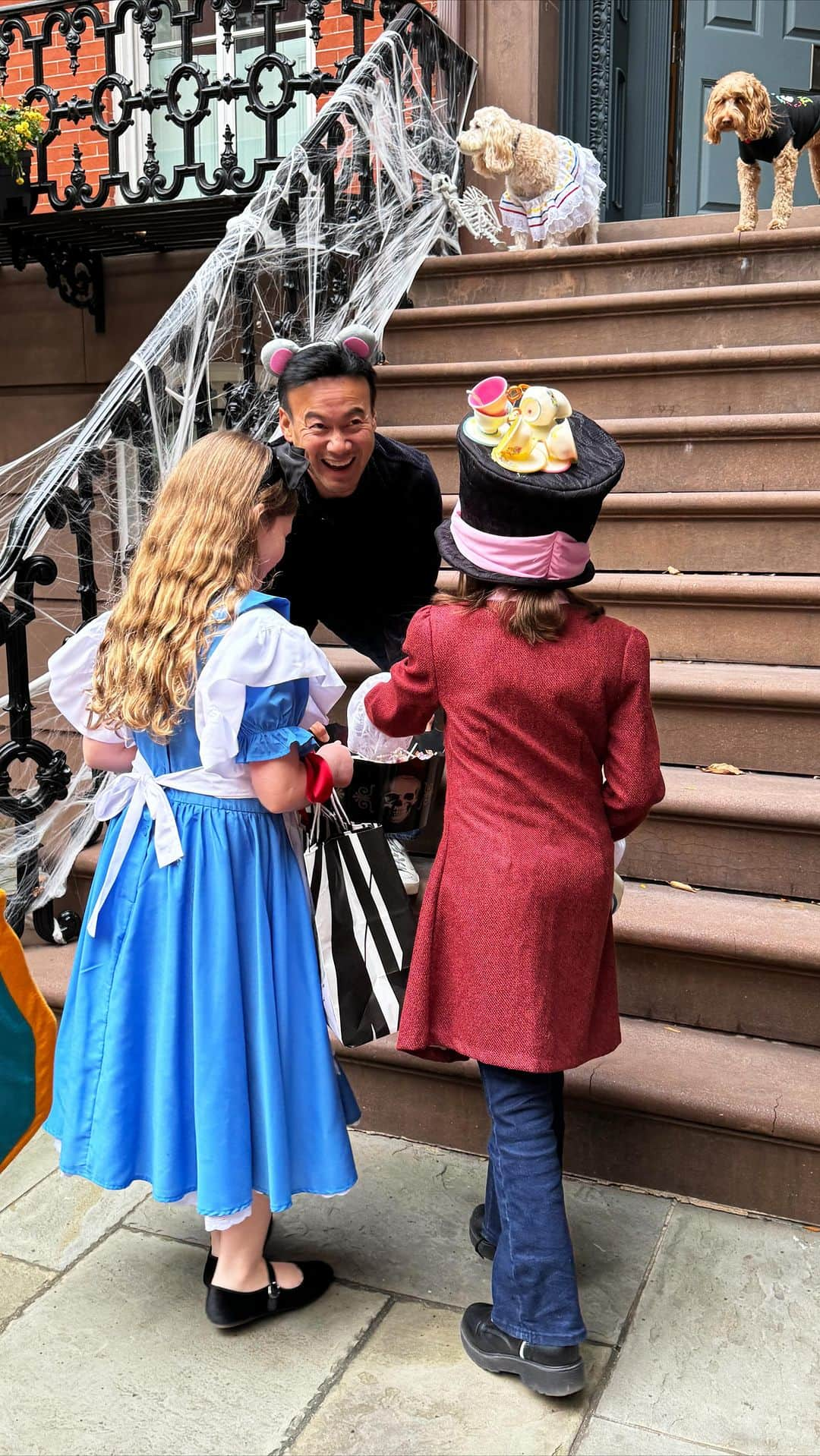 Ilana Wilesのインスタグラム：「I had to make sure I put this Wonderland magic in feed! Such a treat to follow these two around on Halloween. I had the best view of the West Village by being their shadow the whole night.」