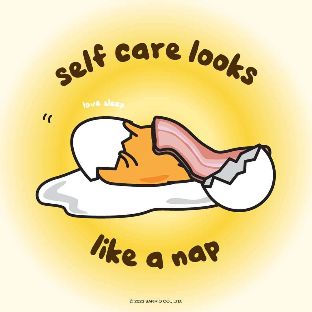 ぐでたまのインスタグラム：「self care comes in many different forms 😴 #mondaymotivation」