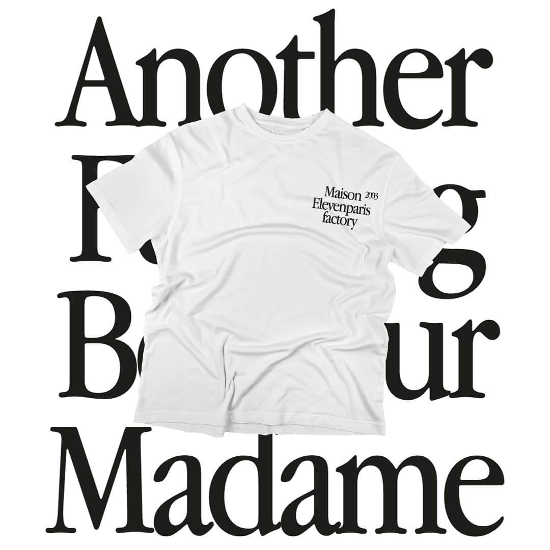 イレブンパリのインスタグラム：「ANOTHER FUCKING BONJOUR MADAME 🖤🤍  #eleven #elevenparis #newpost #newone #bonjourmadame #newco #newcollection #tshirt #streetwear #fashion #streetstyle」