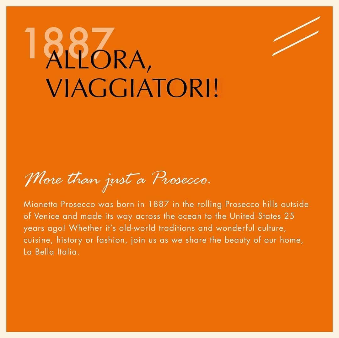 Mionetto USAさんのインスタグラム写真 - (Mionetto USAInstagram)「MIONETTO TRAVEL GUIDE 🧡🍾  CIAO, CIAO, MILANO.  Amici Mio! We’ve reach our destination! Welcome to the city of style, the one and only, Milano! There are few words to truly describe the beauty and elegant vibes of this Italian city, so join Mionetto Prosecco as we live la bella vita in Milano.  Milan is a vibrant, exciting and culturally-rich city in Italy. It is known around the world for high-end fashion, awe-inspiring architecture like the famous Duomo di Milano, amazing food & more! Get ready to capture #MioDolceFarNiente moments with Mionetto’s Travel Guide, the ultimate companion for your viaggio Italiano! So, with your passport in hand and your stylish Mio orange suitcase packed, Milan awaits…    Don’t forget to save and share our Milan Travel Guide with your amici e famiglia for their next unforgettable journey to Milano.   #MionettoTravelGuide  #Milan #MionettoProsecco #TravelToItaly  Mionetto Prosecco material is intended for individuals of legal drinking age. Share Mionetto content responsibly with those who are 21+ in your respective country. Enjoy Mionetto Prosecco Responsibly.」11月7日 1時35分 - mionettoproseccousa