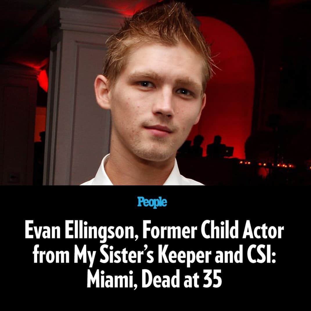 People Magazineのインスタグラム：「Evan Ellingson, best known for starring in the 2009 movie My Sister's Keeper, has died.  According to the San Bernardino County Sheriff's Department's coroners division, Ellingson was found dead in a bedroom in Fontana, California, on Sunday, Nov. 5. Tap the link in bio for the full story. 📷: Getty Images」