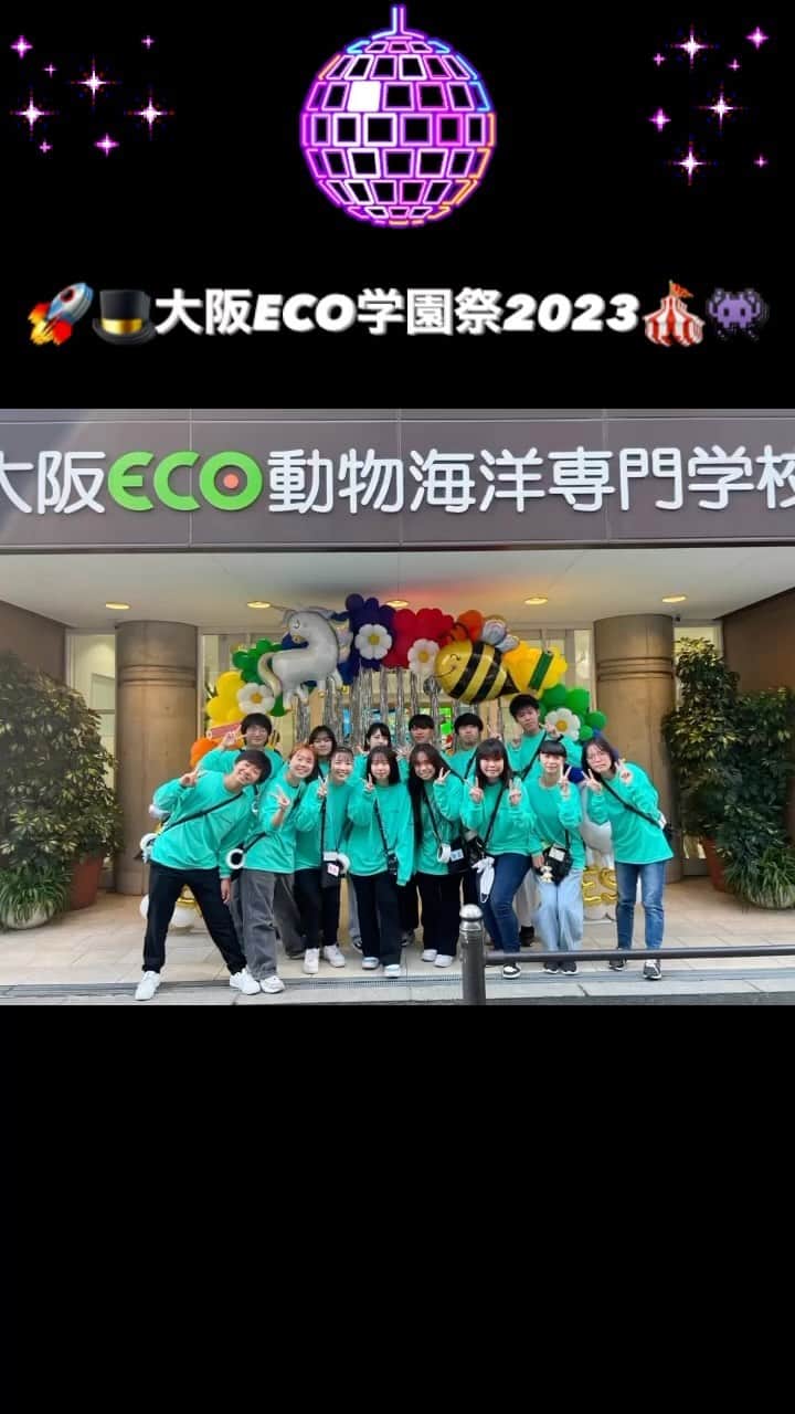 大阪ECO動物海洋専門学校のインスタグラム：「. 🎀🎩🦖大阪ECO学園祭2023🤹🏻‍♂️💙🩷 Coloring book 〜個性で色づく1ページ〜  11/3・11/4に開催された大阪ECOの学園祭🎪✨ ２日間で約3000名の方にお越しいただきました！  こんなにも大規模な学園祭を開催できるのも、3年ぶり🥲.. 地域の方や在校生のご家族、卒業生まで、本当にたくさんの方に大阪ECOの学園祭を楽しんでいただくことができ、とても嬉しく思っています🌼🎶  学生たちも、普段は見せないような素顔を見せてくれたり、 日々の学び・トレーニングの成果を披露してくれたりと、一人一人の成長が感じられる２日間でした✊🏻🏅🏵️  パフォーマンスステージでは、有志学生が在校生を代表してお客様の前で歌やダンスを披露するということに挑戦し、今回の学園祭を盛り上げてくれました！ 有志学生のみんな、堂々とパフォーマンスしていて素敵でしたよ🥳🎤 これからも挑戦する姿勢を大切にしてくださいね🍀🪽  ご来場下さった皆さま、本当にありがとうございました🌈🪇✨  #大阪eco学園祭 #学園祭 ##大阪eco動物海洋専門学校#大阪eco #動物専門学校  #動物飼育 #動物園 #水族館 #飼育員 #ドルフィントレーナー #アクアリスト #動物看護師 #トリマー #ドッグトレーナー#動物好きと繋がりたい#犬好きと繋がりたい #動物園・水族館&テクノロジー専攻 #eco自然環境クリエーター専攻 #ペットマネジメント&ホスピタリティ専攻 #動物園・動物飼育専攻 #水族館アクアリスト専攻 #ドルフィントレーナー専攻専攻 #動物看護師専攻 #ペットトリマー&エステティシャン専攻 #ドッグトレーナー専攻」