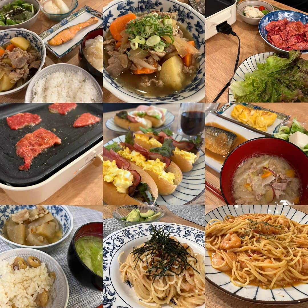 のインスタグラム：「引越しして、IHになったのですが、だんだん慣れてきました🎵いい感じ。お料理に時間をかけないのが私のモットーです。時間のかかるものや、副菜は休みの日に作っておきます。10月は胃腸を壊してたので、たいしたもの食べれなかったけど11月〜は食欲の秋で食事もお料理も楽しみたいです😊🍽️🍂  #定期おうちご飯post  #おうちごはん #おうちごはんlover #おうちごはん部 #簡単料理 #30分クッキング #40分クッキング #作り置き #つくりおきおかず #健康第一 #働く女性  #musician #singer #ていねいな暮らし #丁寧な暮らし #雑だけど 笑　#丁寧でもなんでもない暮らし #横着の極みごはん」