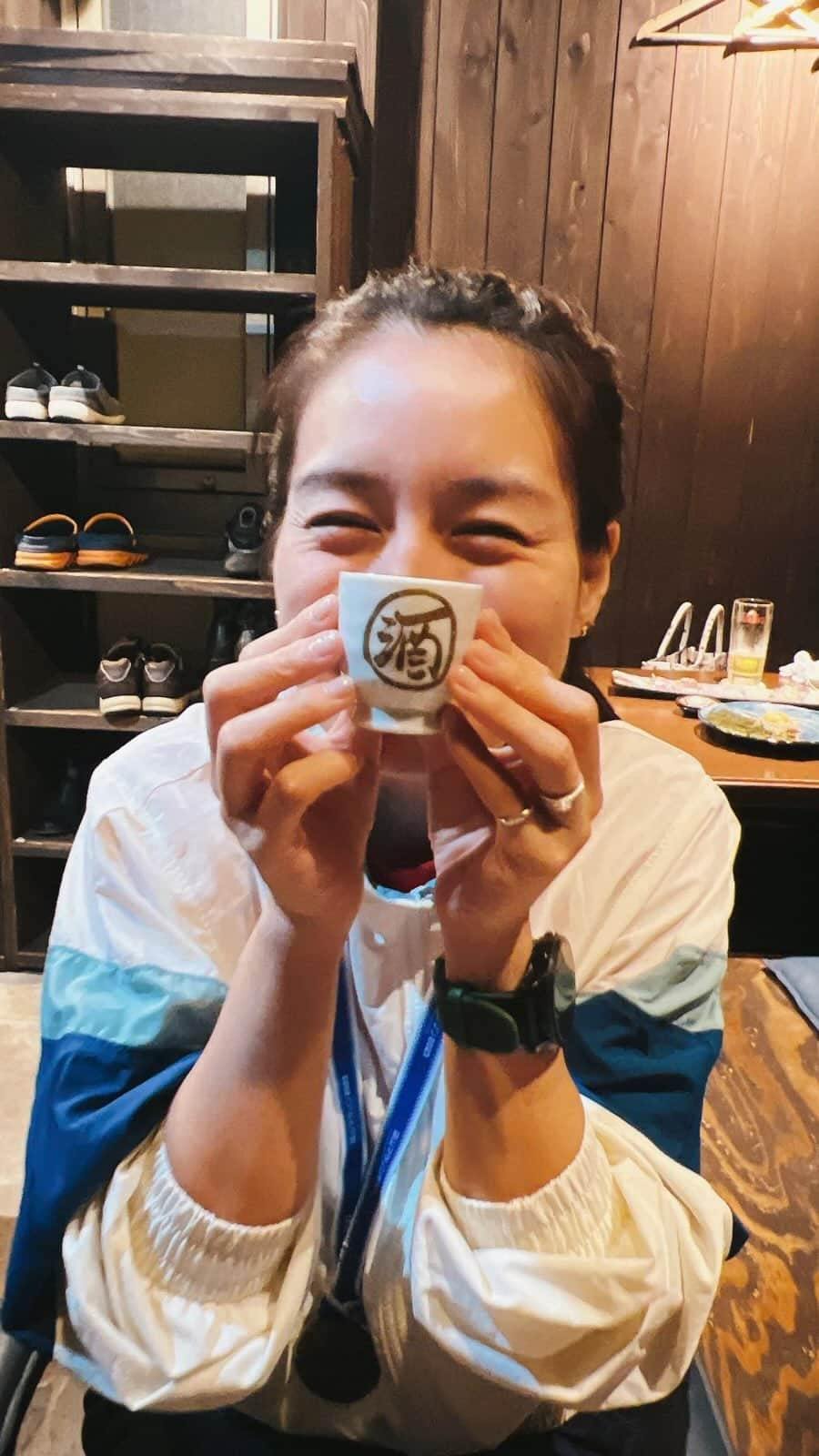 水越結花のインスタグラム：「富山マラソン🏅4:54:28 🍺チェイサー富山は日本酒やちゃ❤️ 満寿泉☞林☞羽根屋☞勝駒🍶優勝〜🏅」