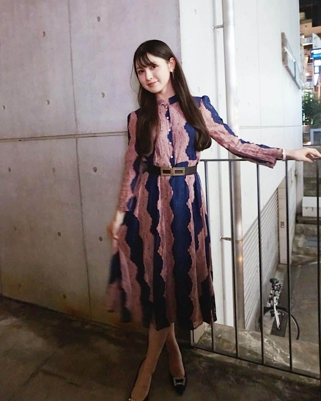 のインスタグラム：「昨日のイベント衣装💞  @wildlily_daikanyama   配色が可愛かった〜  #衣装　#wildlily #ワンピース」