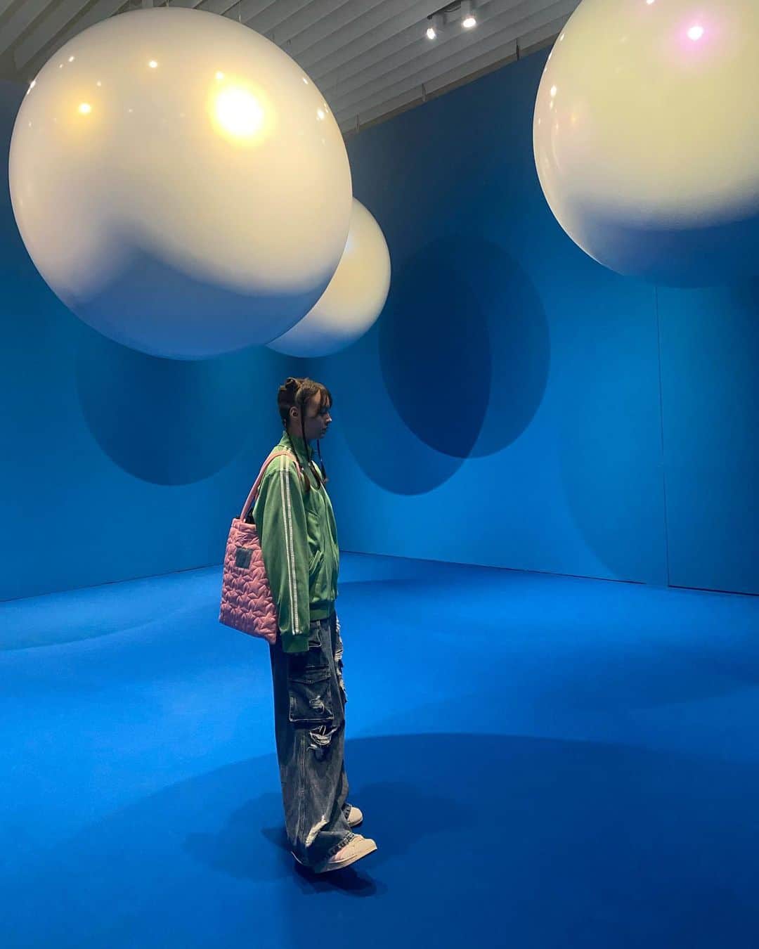 藤田エミリのインスタグラム：「"私たちのエコロジー : 地球という惑星を生きるために"  六本木にある森美術館行ってきた。環境危機が現代アートとどう向き合って、地球について考える時間、すごく楽しくて面白かった🌏🌱」