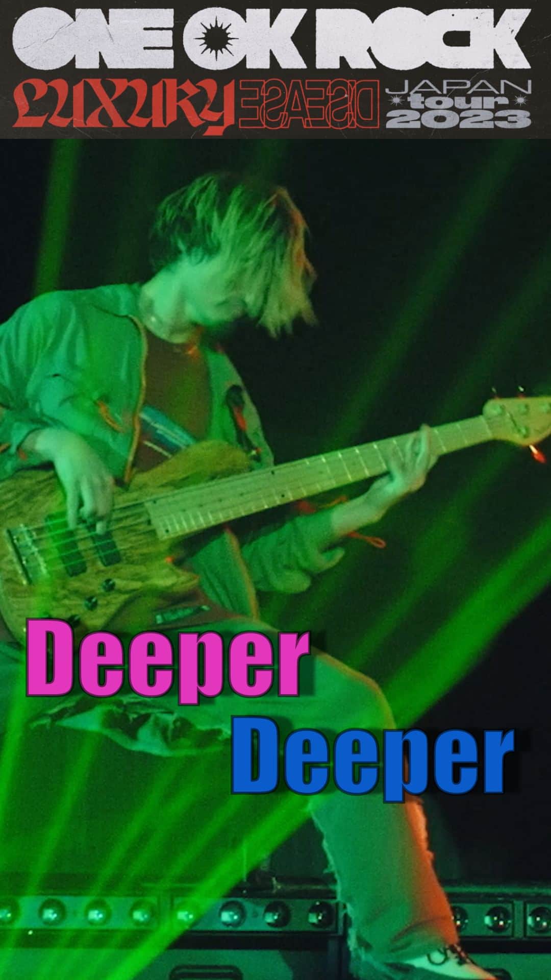 ONE OK ROCKのインスタグラム：「Deeper Deeper [Official Short Clip from "Luxury Disease" JAPAN TOUR]  11/15発売DVD, BDの予約はこちら https://oor.lnk.to/LD_DVDBD #ONEOKROCK #LUXURYDISEASE #tour」